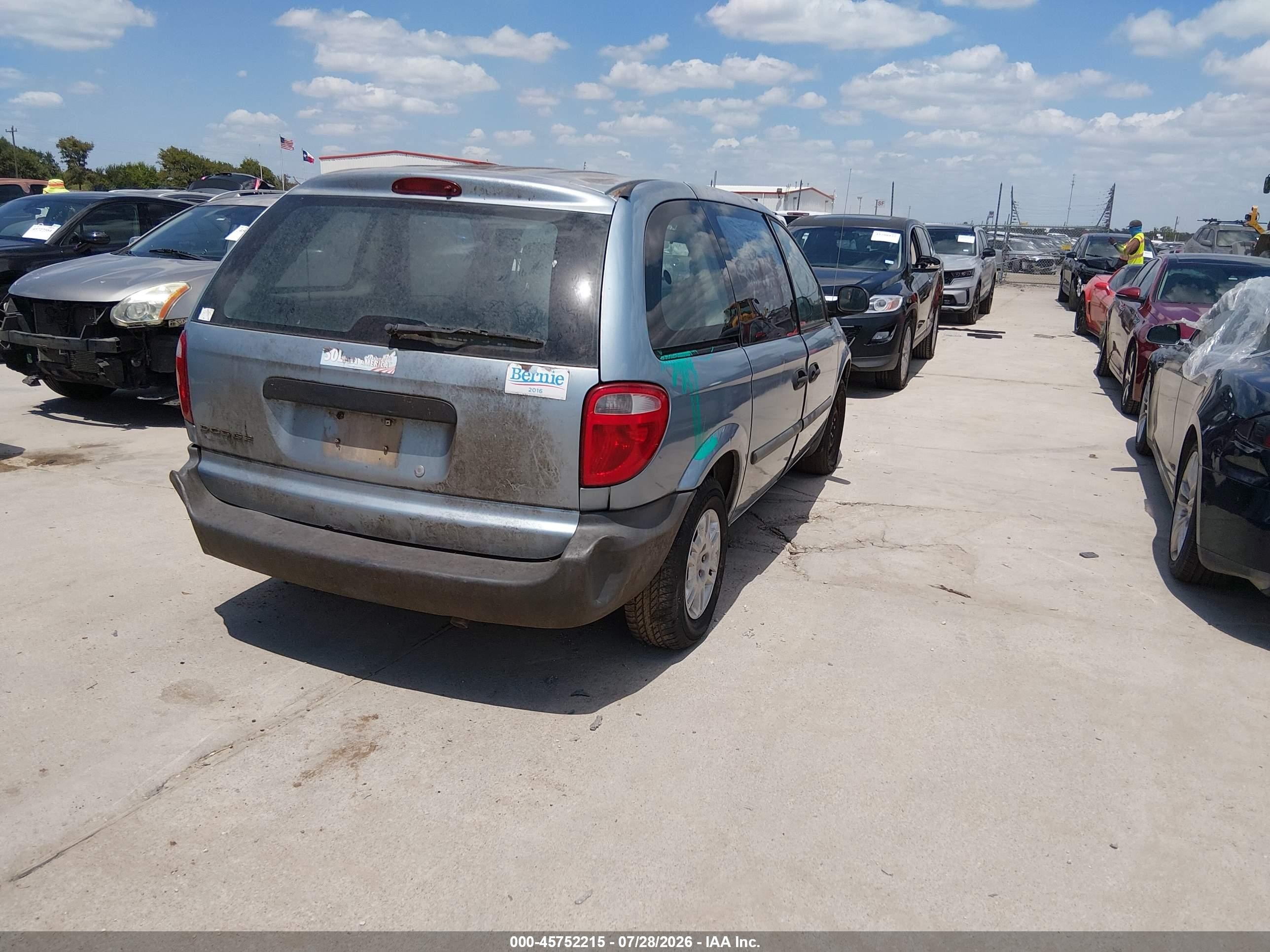 2005 Dodge Caravan Se Blue vin: 1D4GP25B65B257212