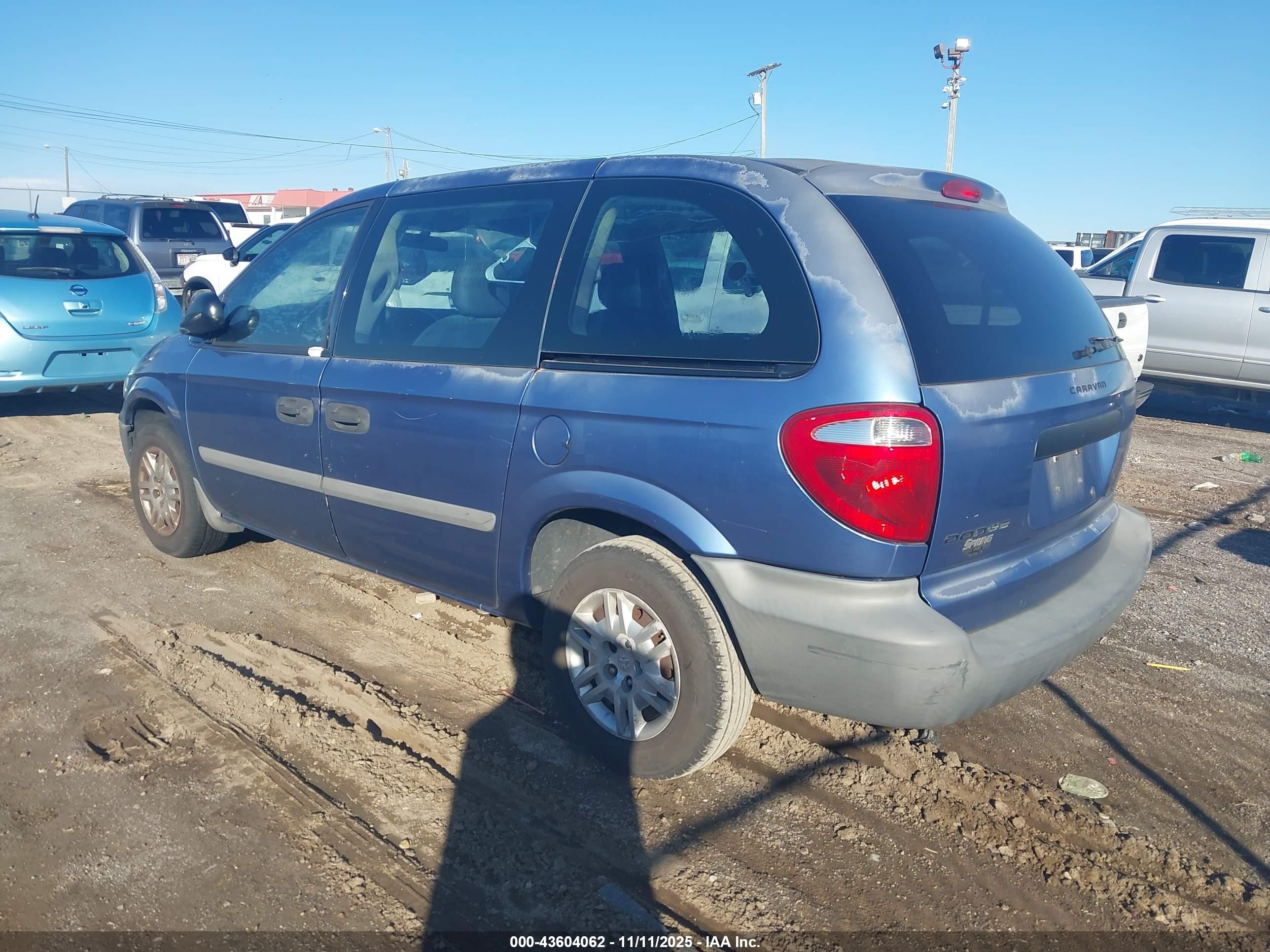 2007 Dodge Caravan Se Синий vin: 1D4GP25B77B111436
