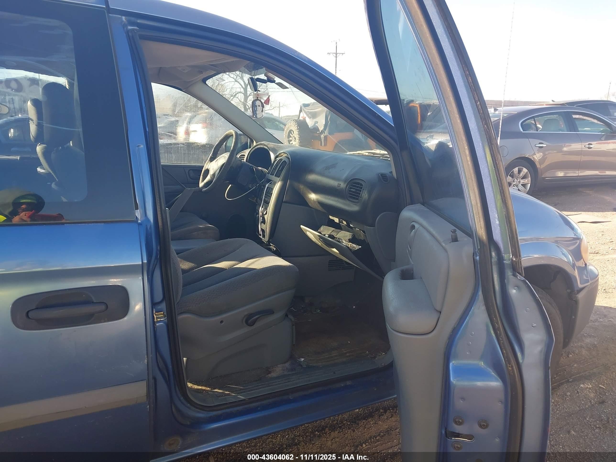 2007 Dodge Caravan Se Синий vin: 1D4GP25B77B111436