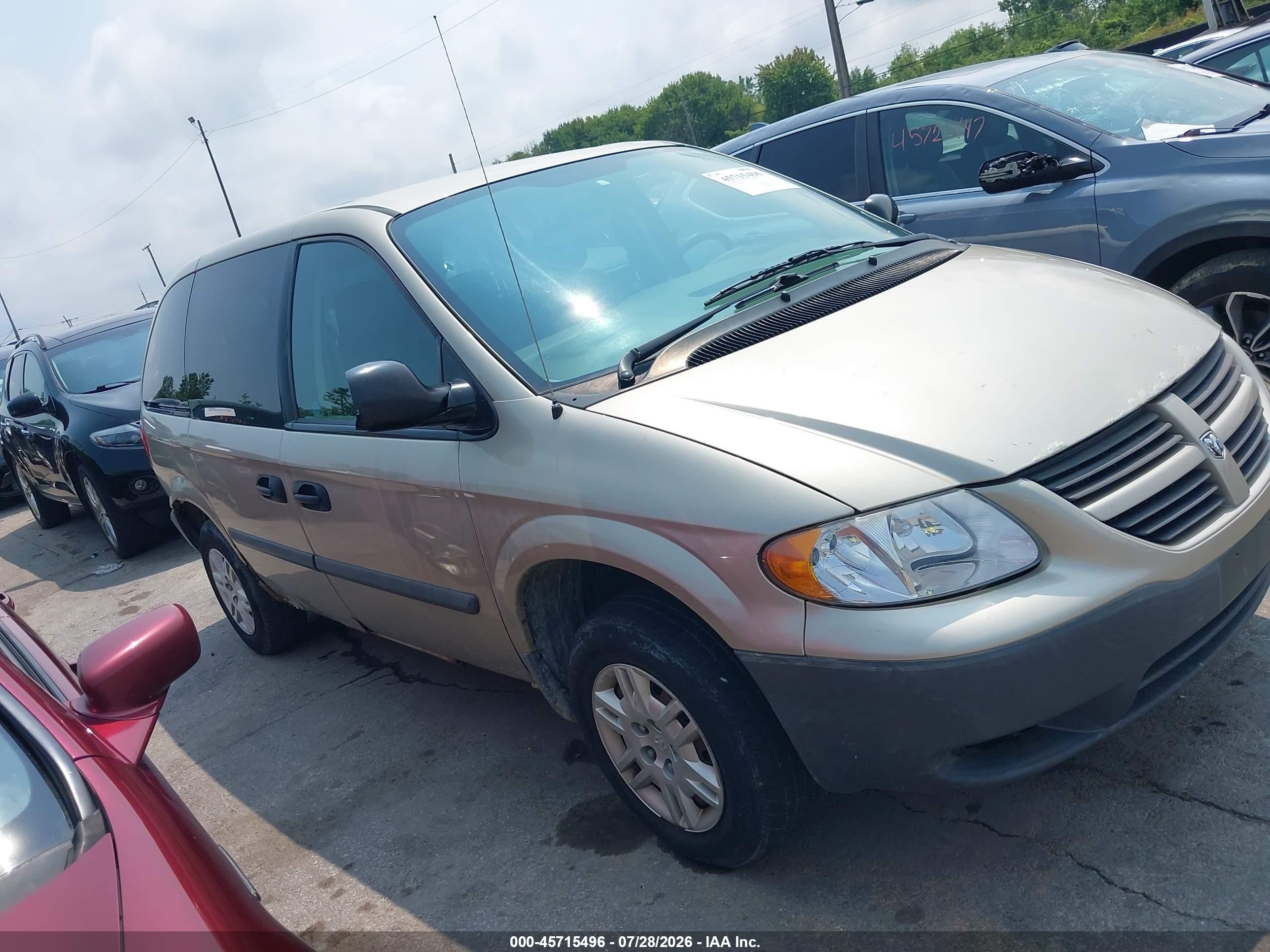 2006 Dodge Caravan Se Beige vin: 1D4GP25B86B719013