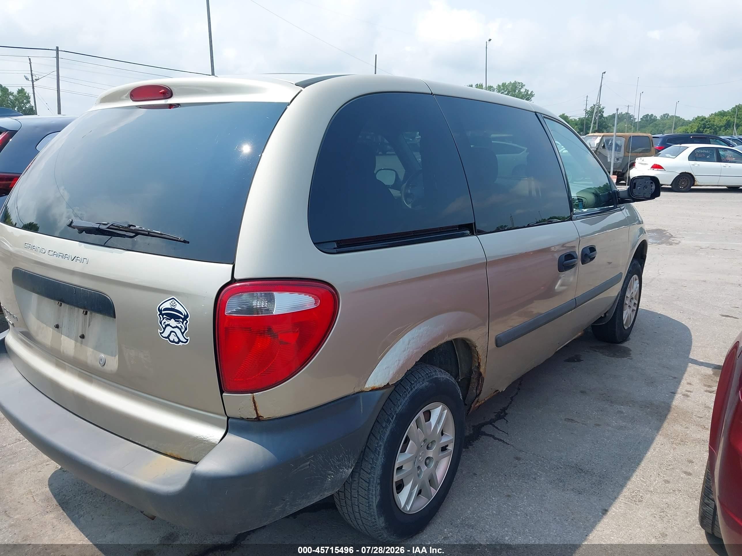 2006 Dodge Caravan Se Beige vin: 1D4GP25B86B719013