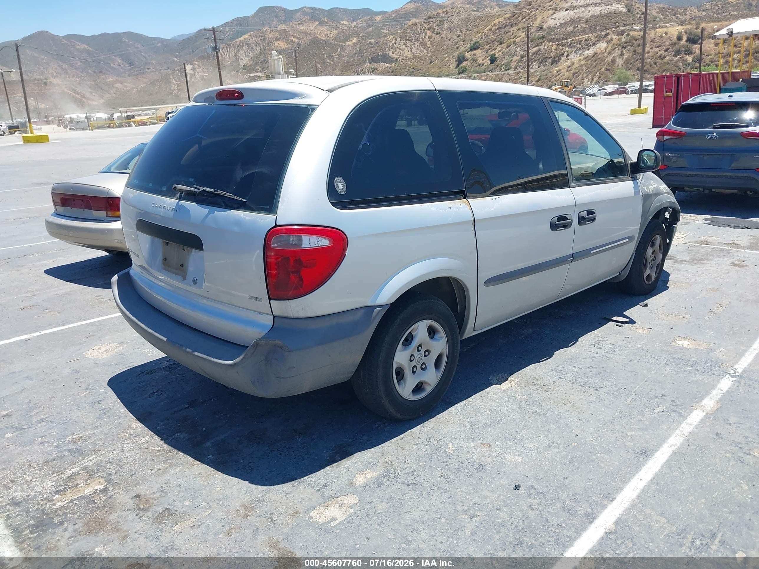 2003 Dodge Caravan Se Silver vin: 1D4GP25BX3B222492