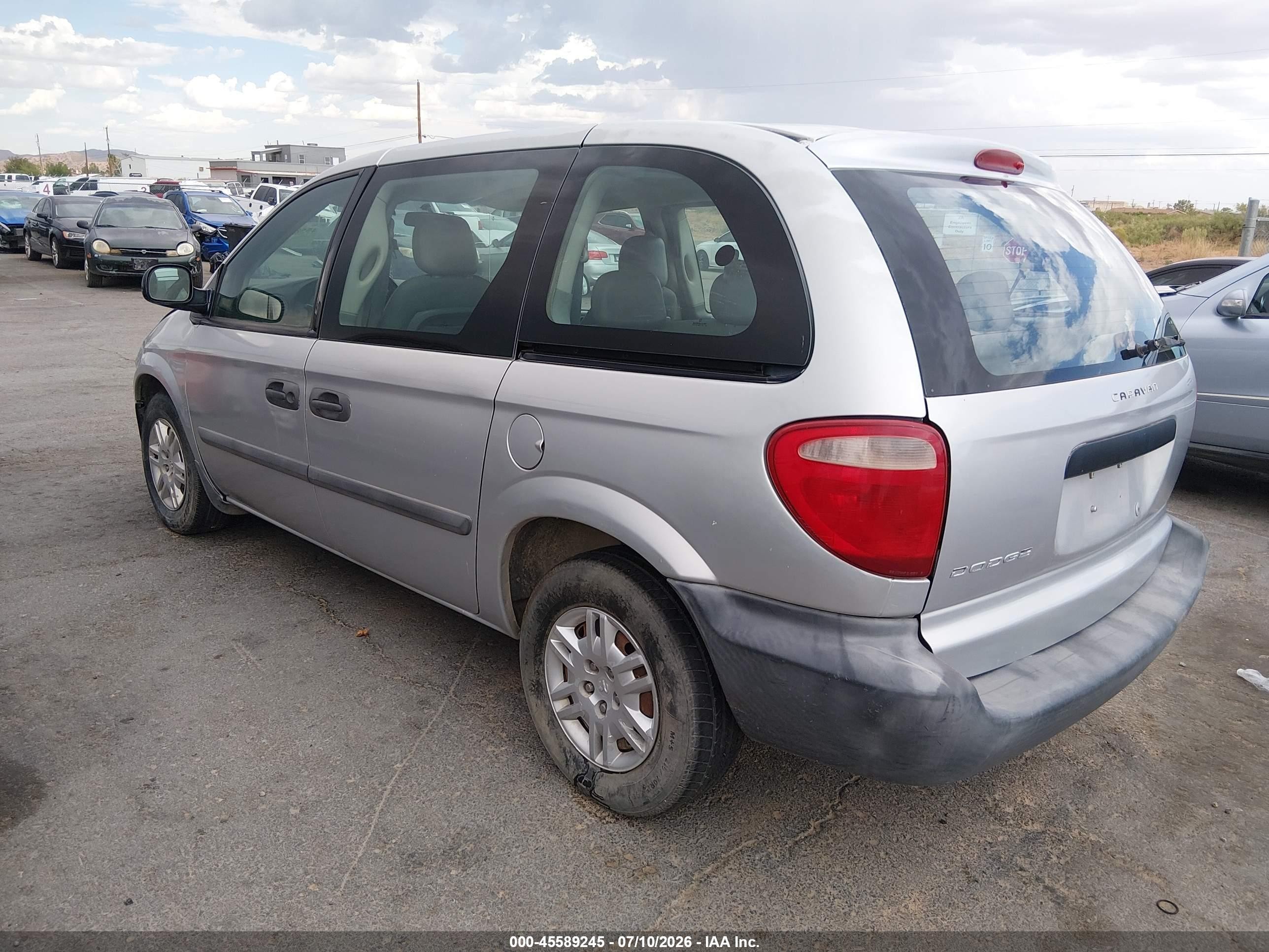 2007 Dodge Caravan Se Silver vin: 1D4GP25BX7B196241