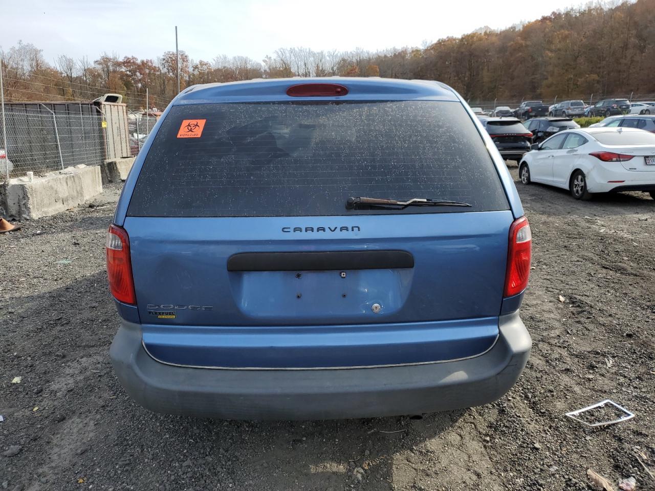 2007 Dodge Caravan Se Blue vin: 1D4GP25E27B209784