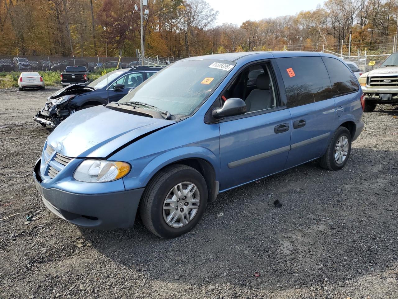 2007 Dodge Caravan Se Синий vin: 1D4GP25E27B209784