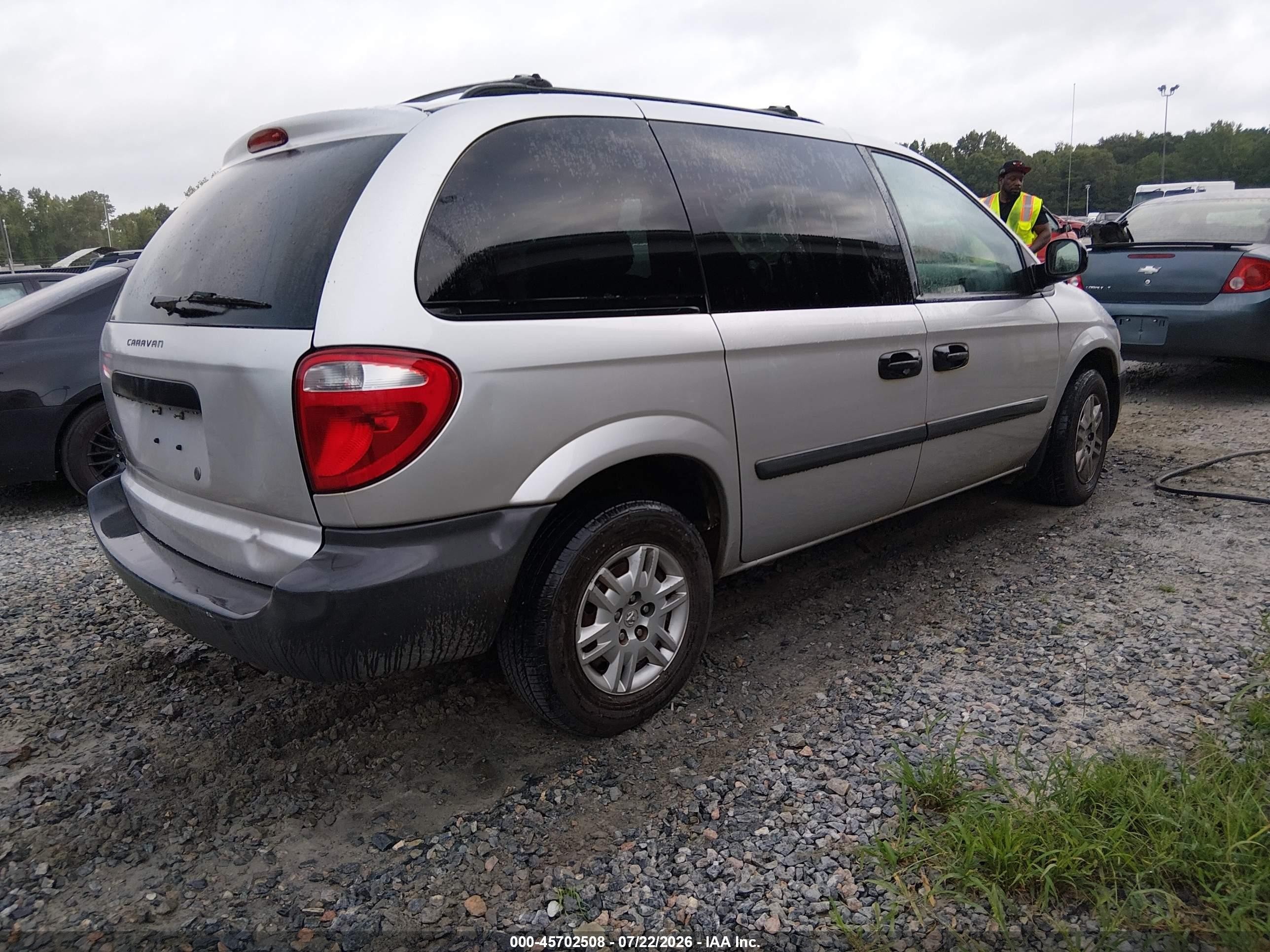 2007 Dodge Caravan Se Light Blue vin: 1D4GP25E47B235464