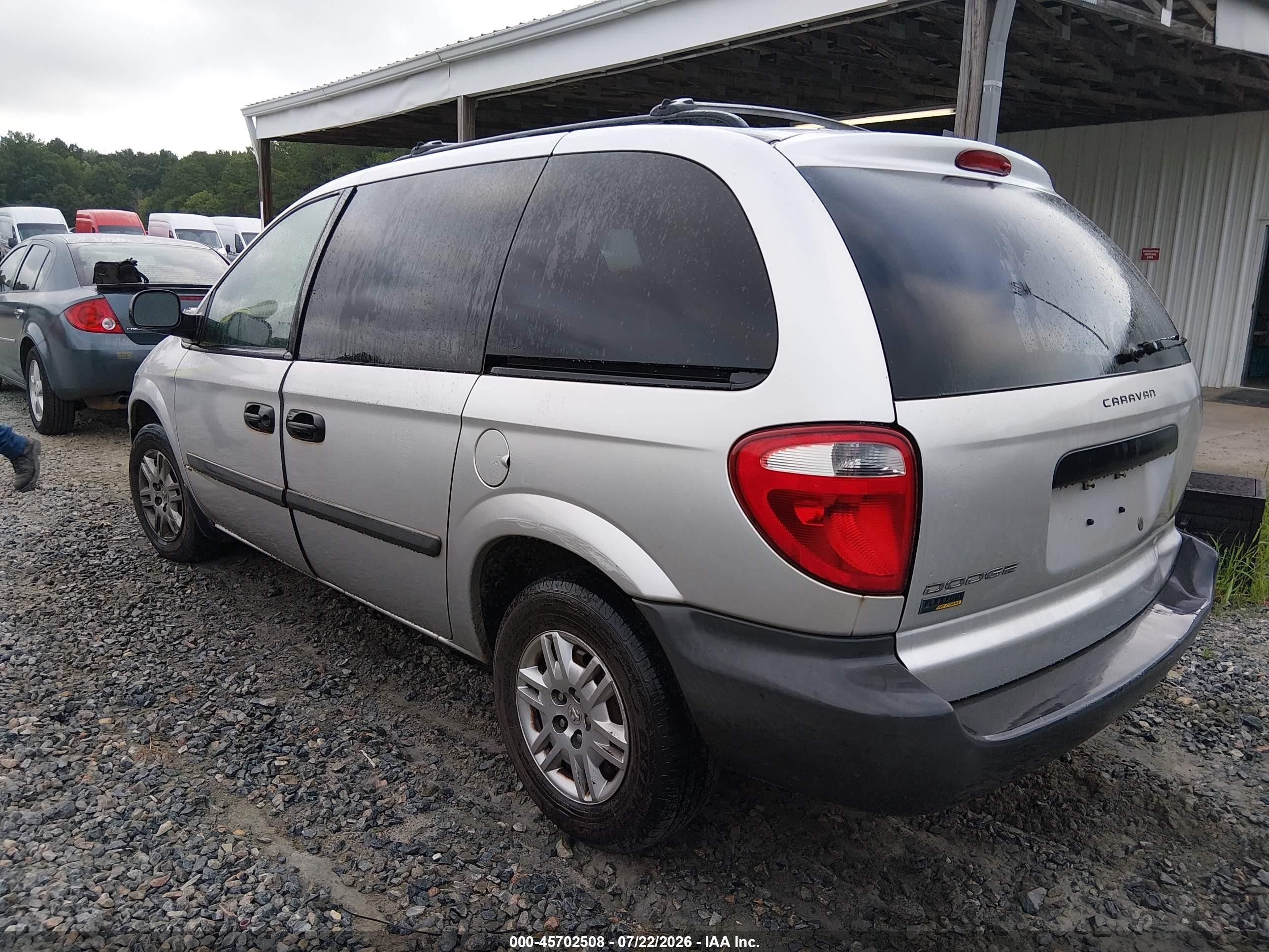 2007 Dodge Caravan Se Light Blue vin: 1D4GP25E47B235464