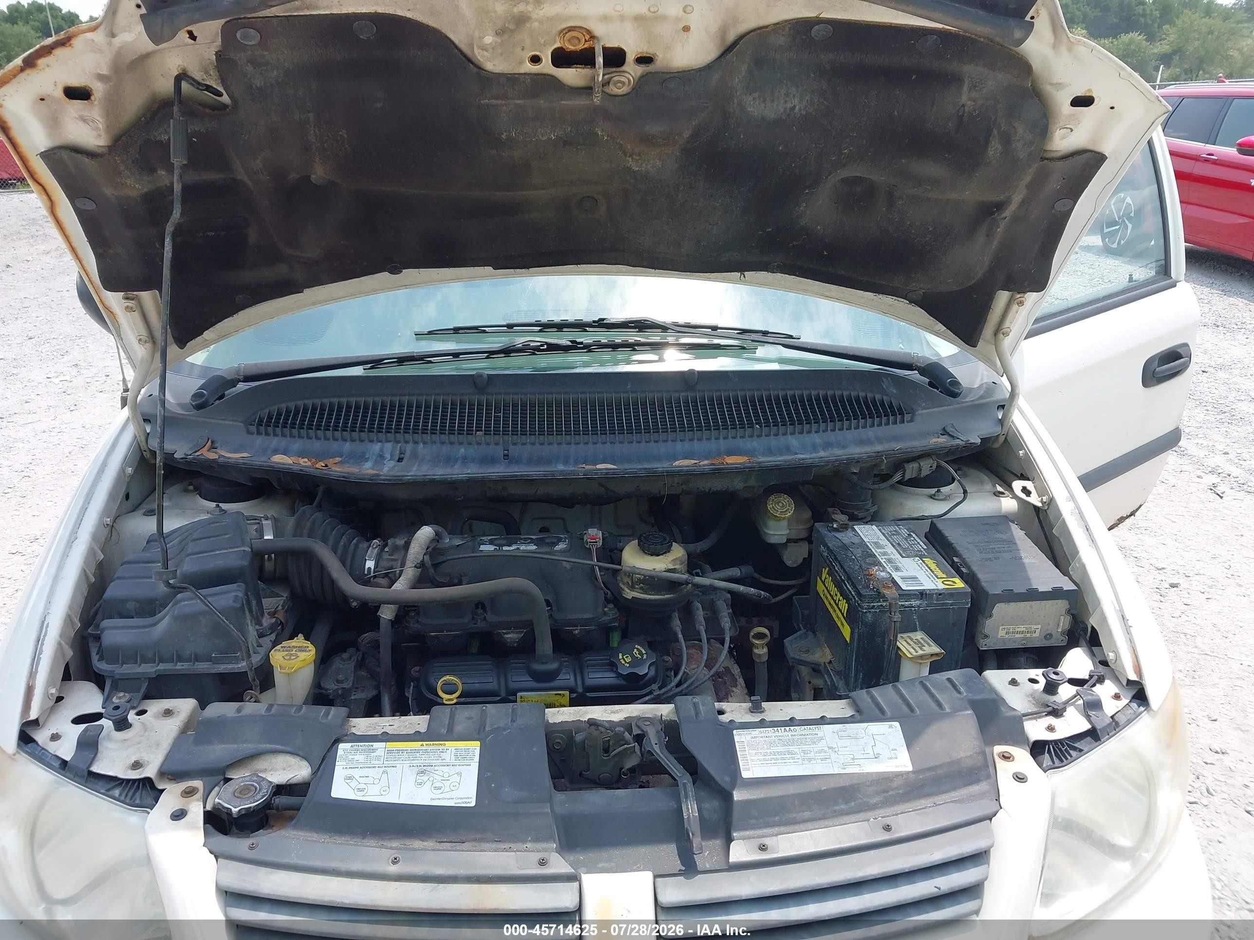 2005 Dodge Caravan Se White vin: 1D4GP25E85B249560