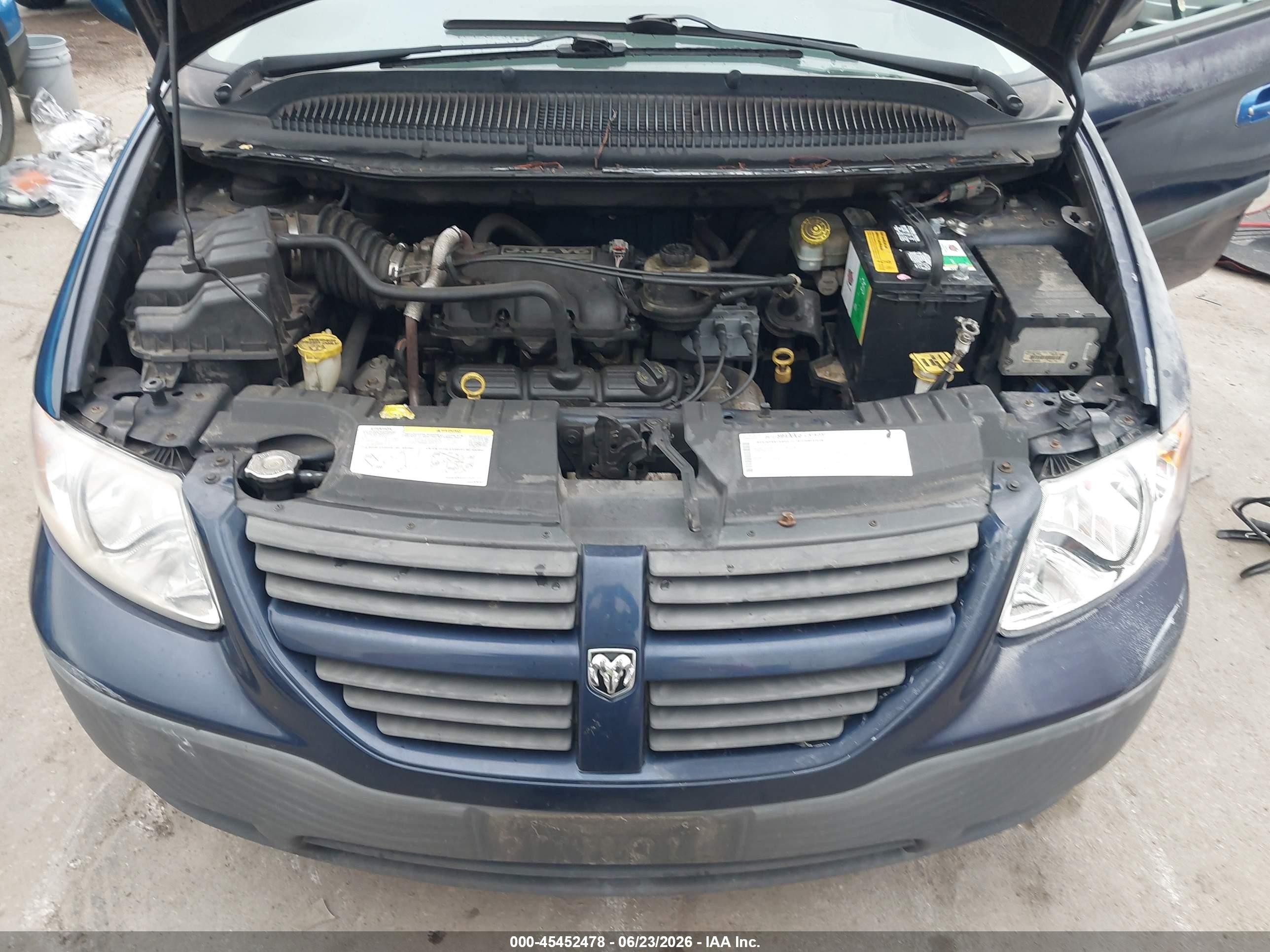 2006 Dodge Caravan Se Blue vin: 1D4GP25EX6B508535