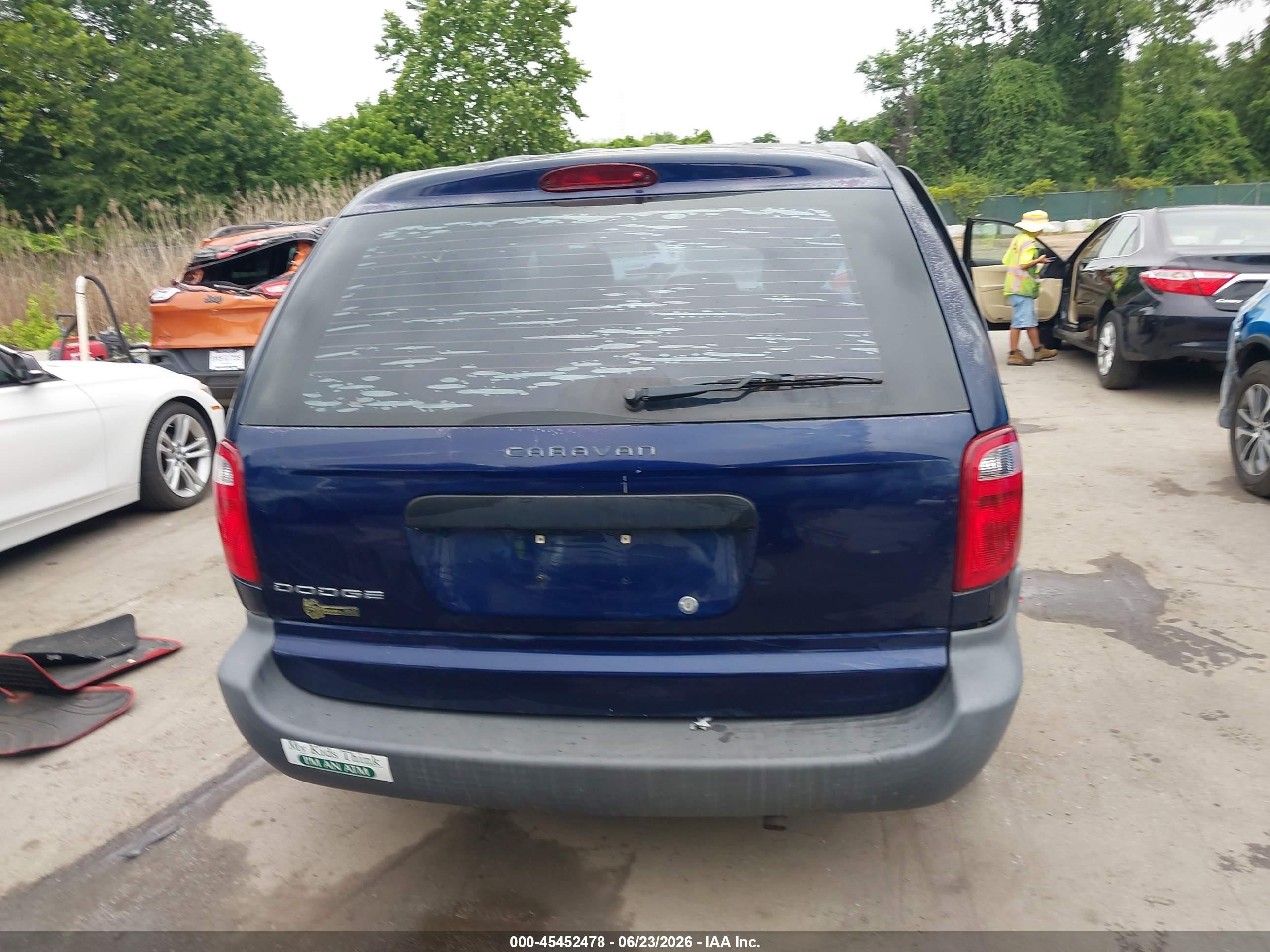 2006 Dodge Caravan Se Blue vin: 1D4GP25EX6B508535