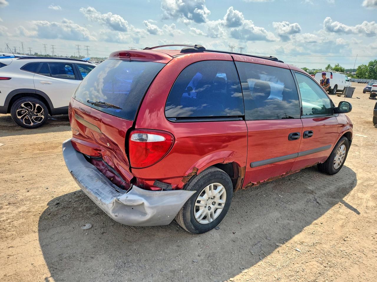 2006 Dodge Caravan Se Red vin: 1D4GP25R06B580296