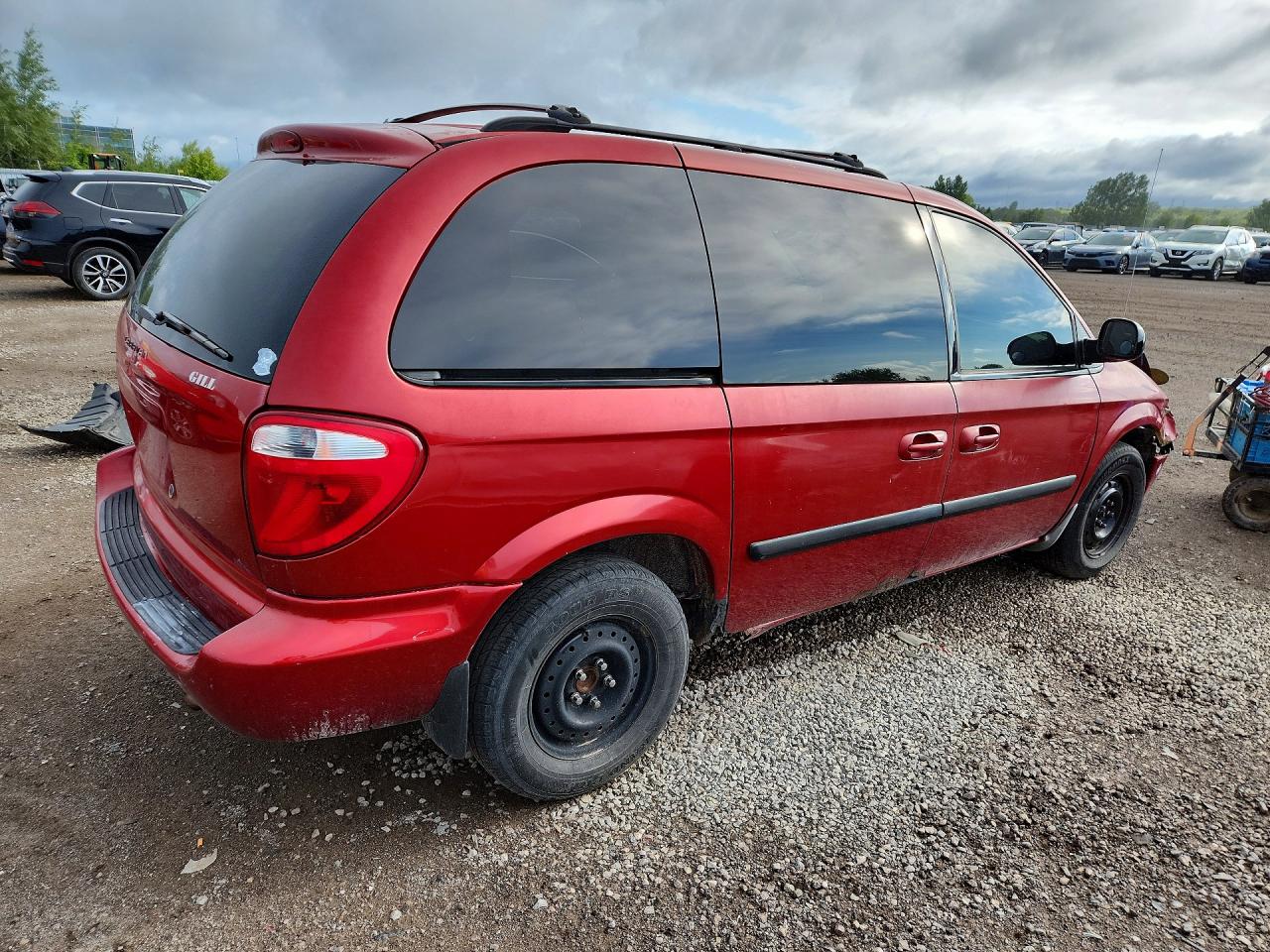 2007 Dodge Caravan Se Red vin: 1D4GP25R07B132206