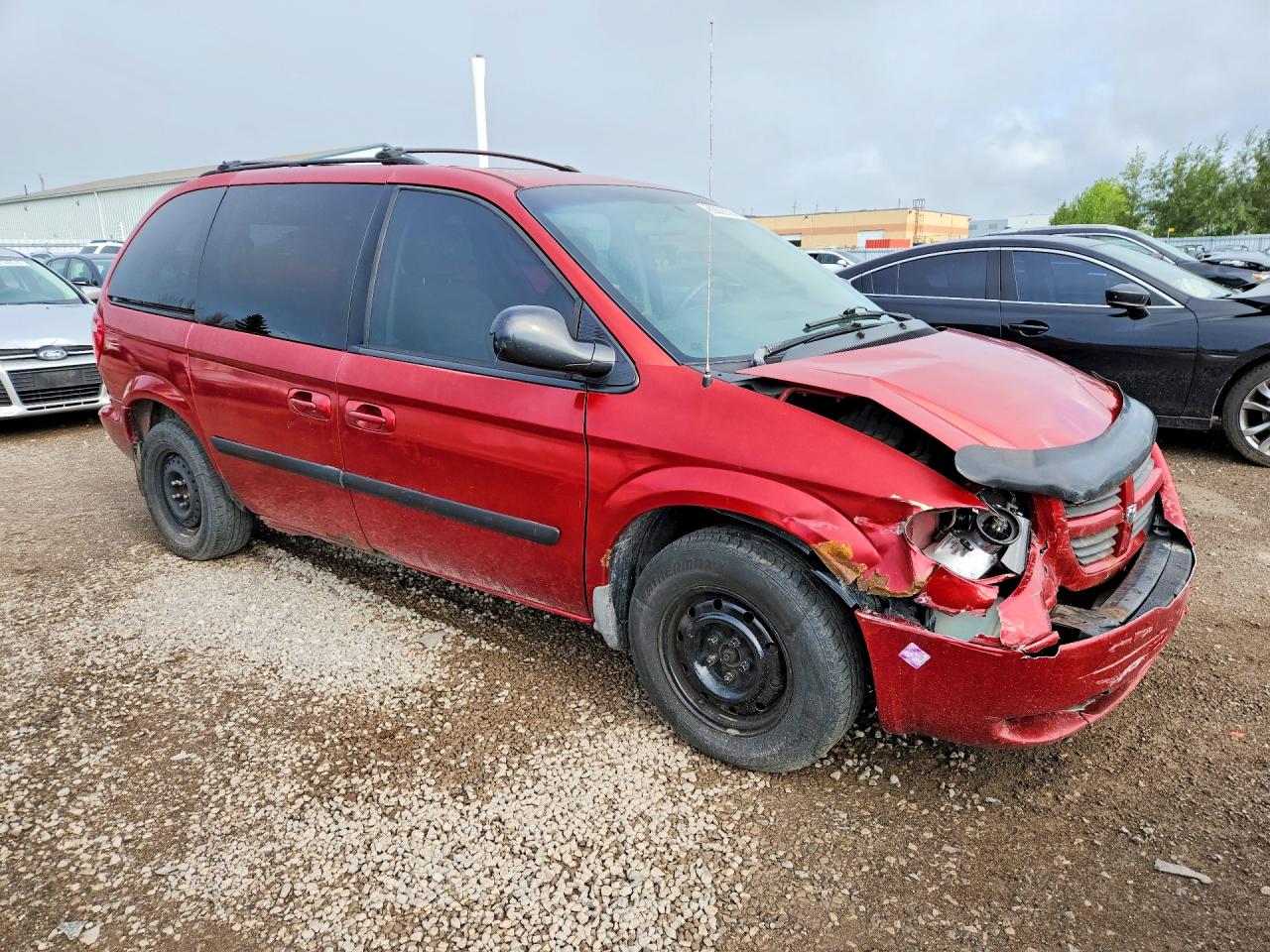 2007 Dodge Caravan Se Red vin: 1D4GP25R07B132206