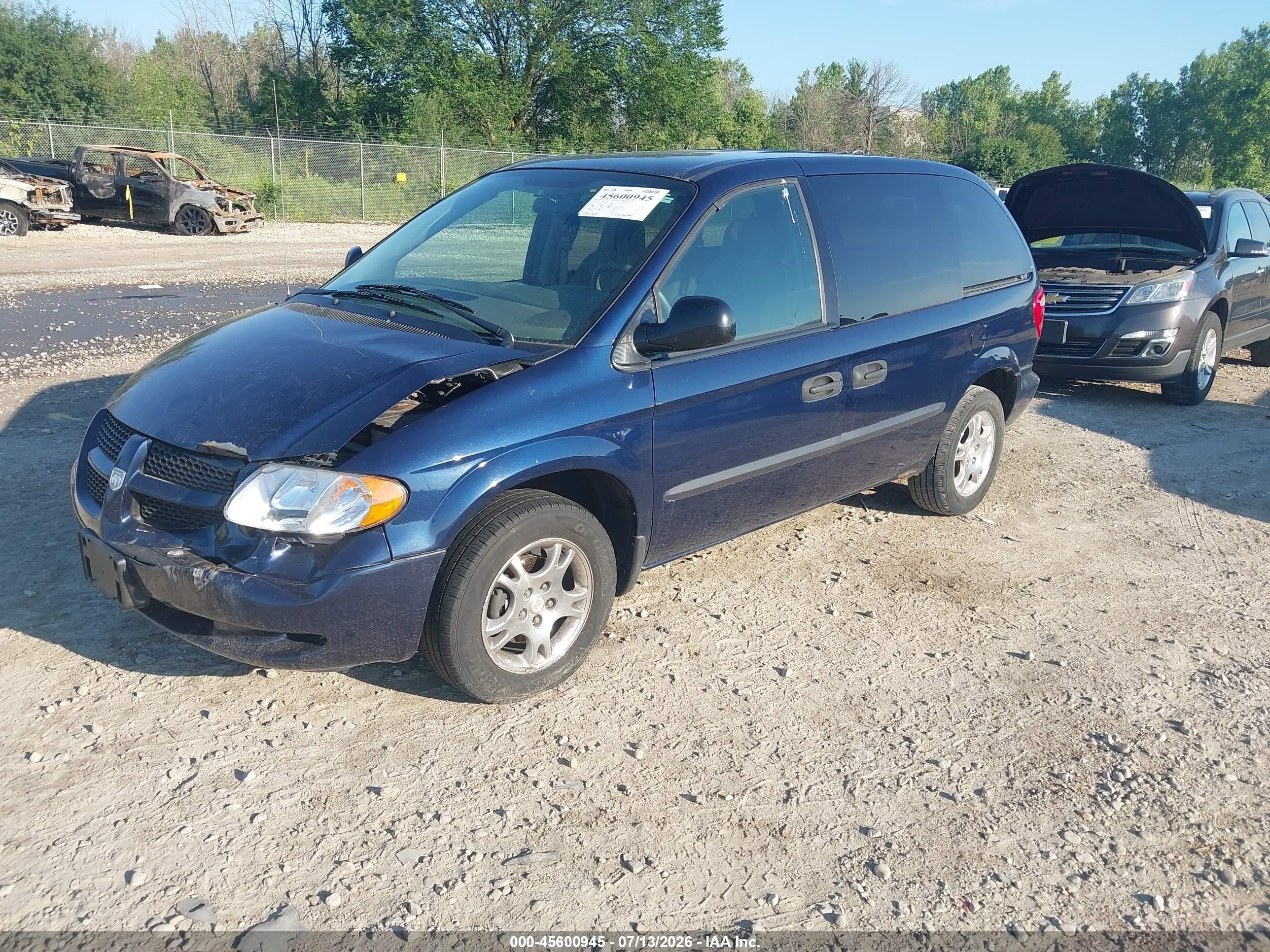 2003 Dodge Caravan Se Blue vin: 1D4GP25R33B290629