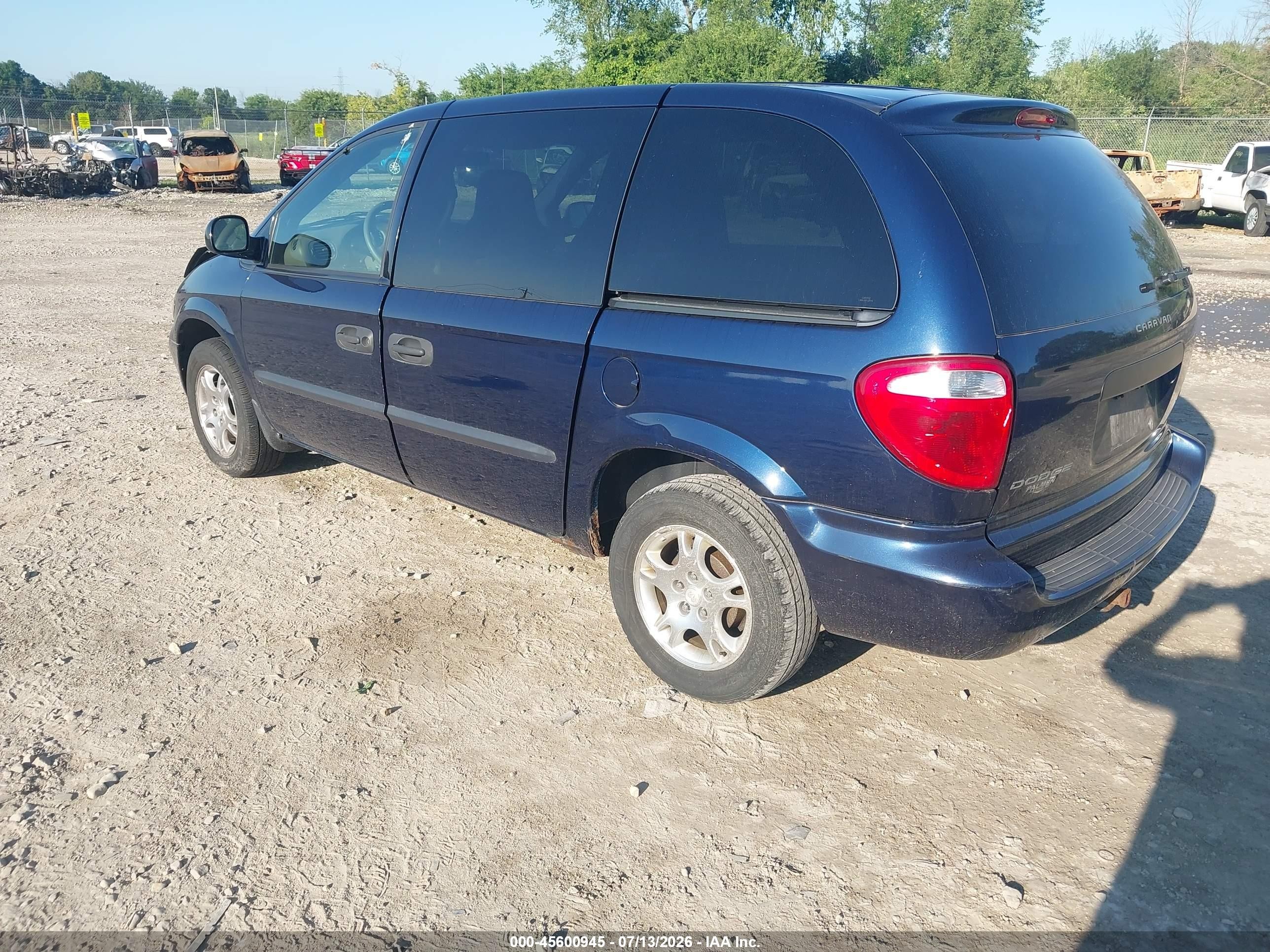 2003 Dodge Caravan Se Blue vin: 1D4GP25R33B290629