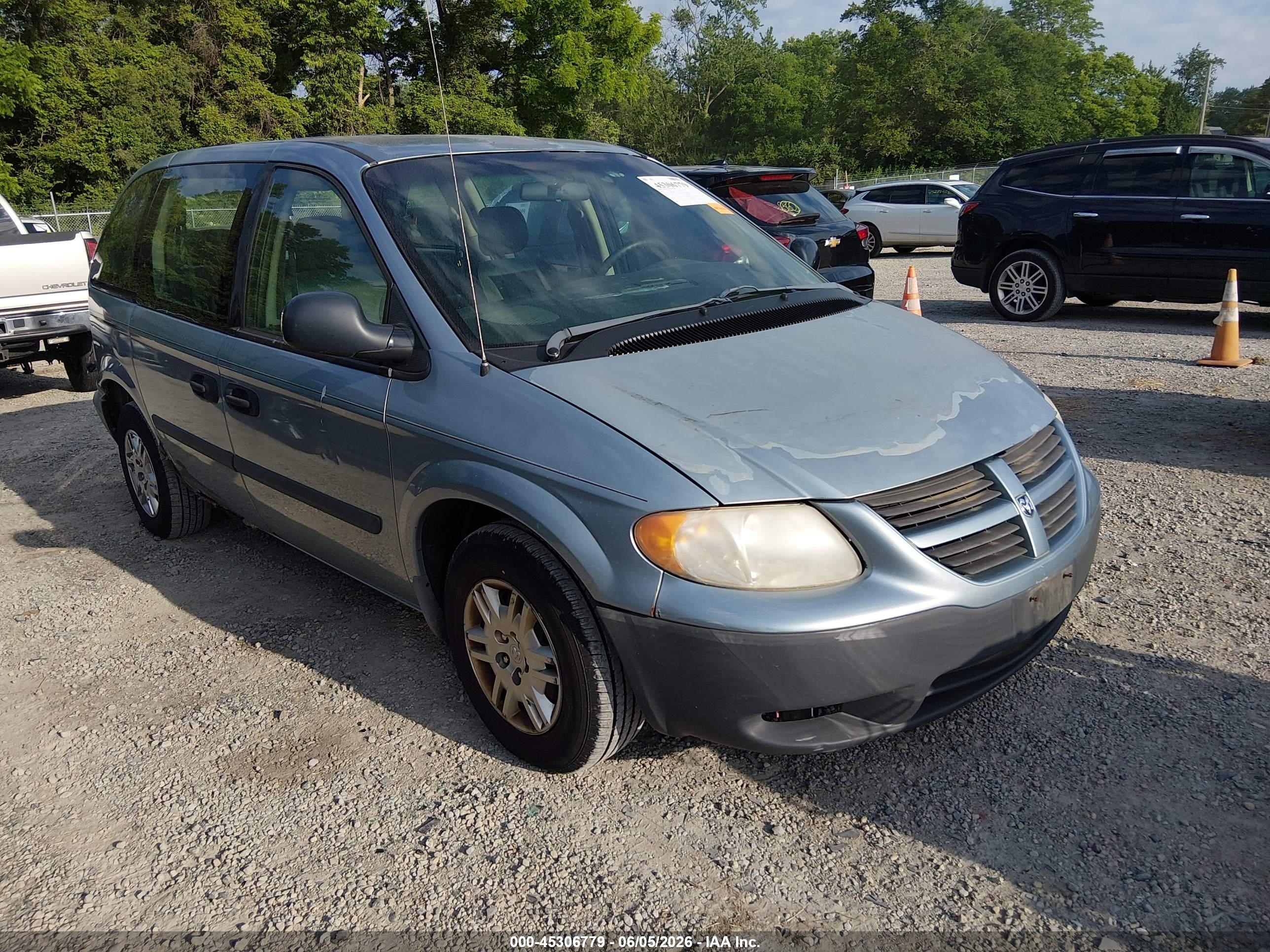 2006 Dodge Caravan Se Light Blue vin: 1D4GP25R46B626552