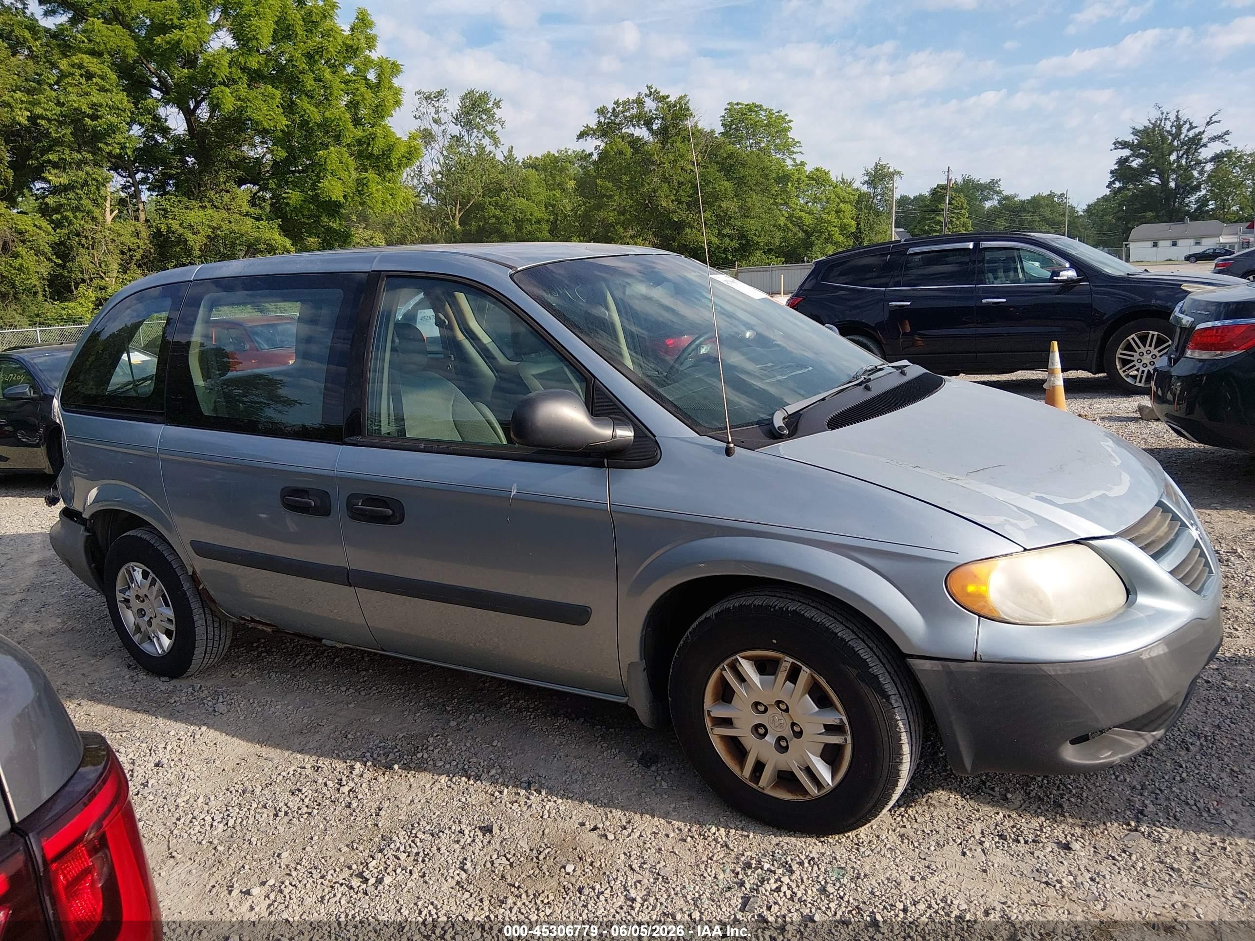 2006 Dodge Caravan Se Light Blue vin: 1D4GP25R46B626552