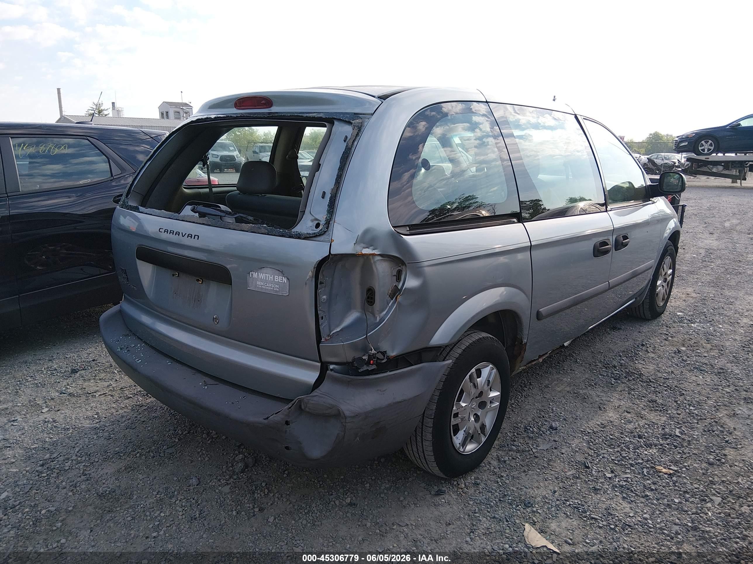 2006 Dodge Caravan Se Light Blue vin: 1D4GP25R46B626552