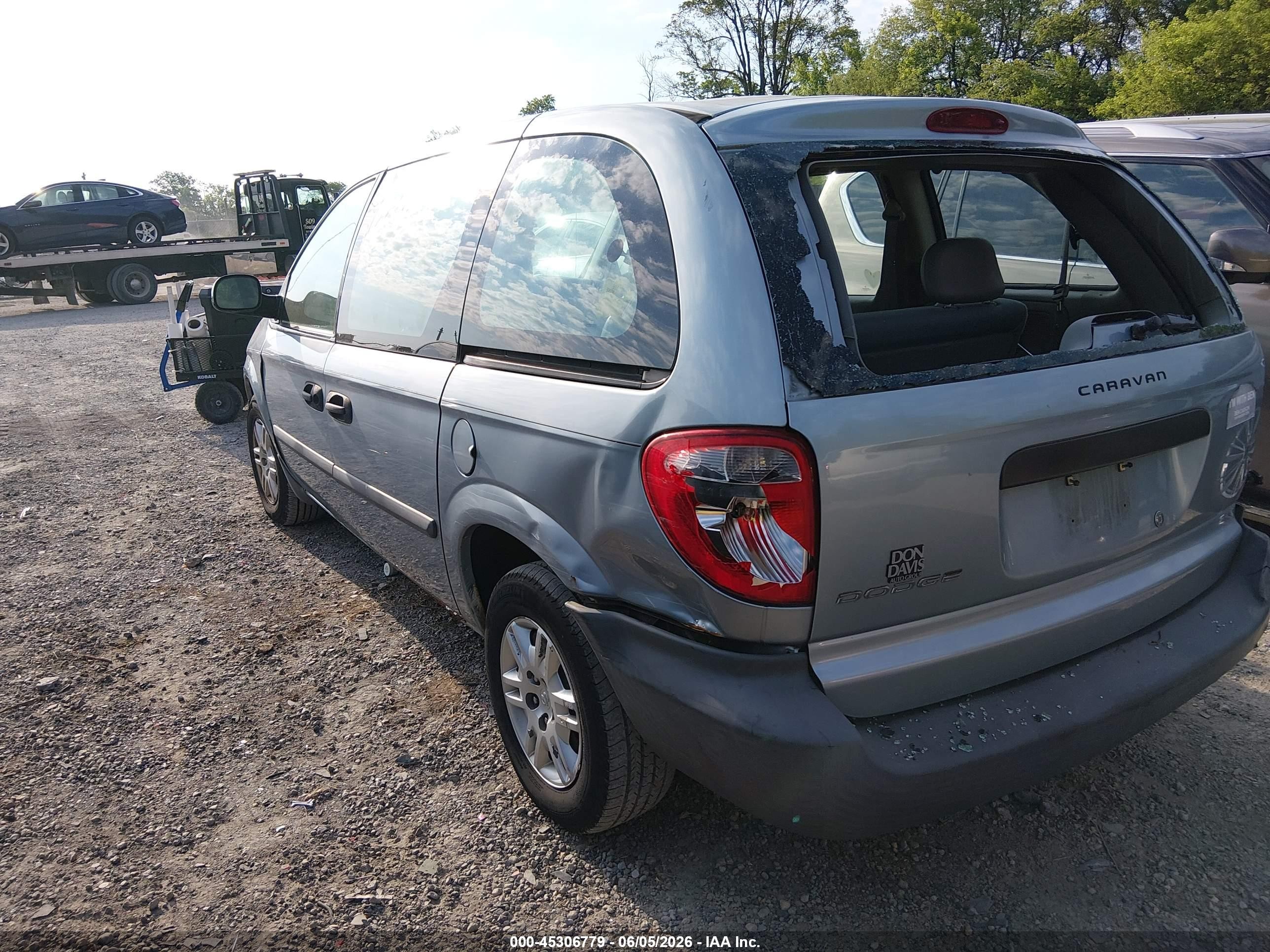 2006 Dodge Caravan Se Light Blue vin: 1D4GP25R46B626552