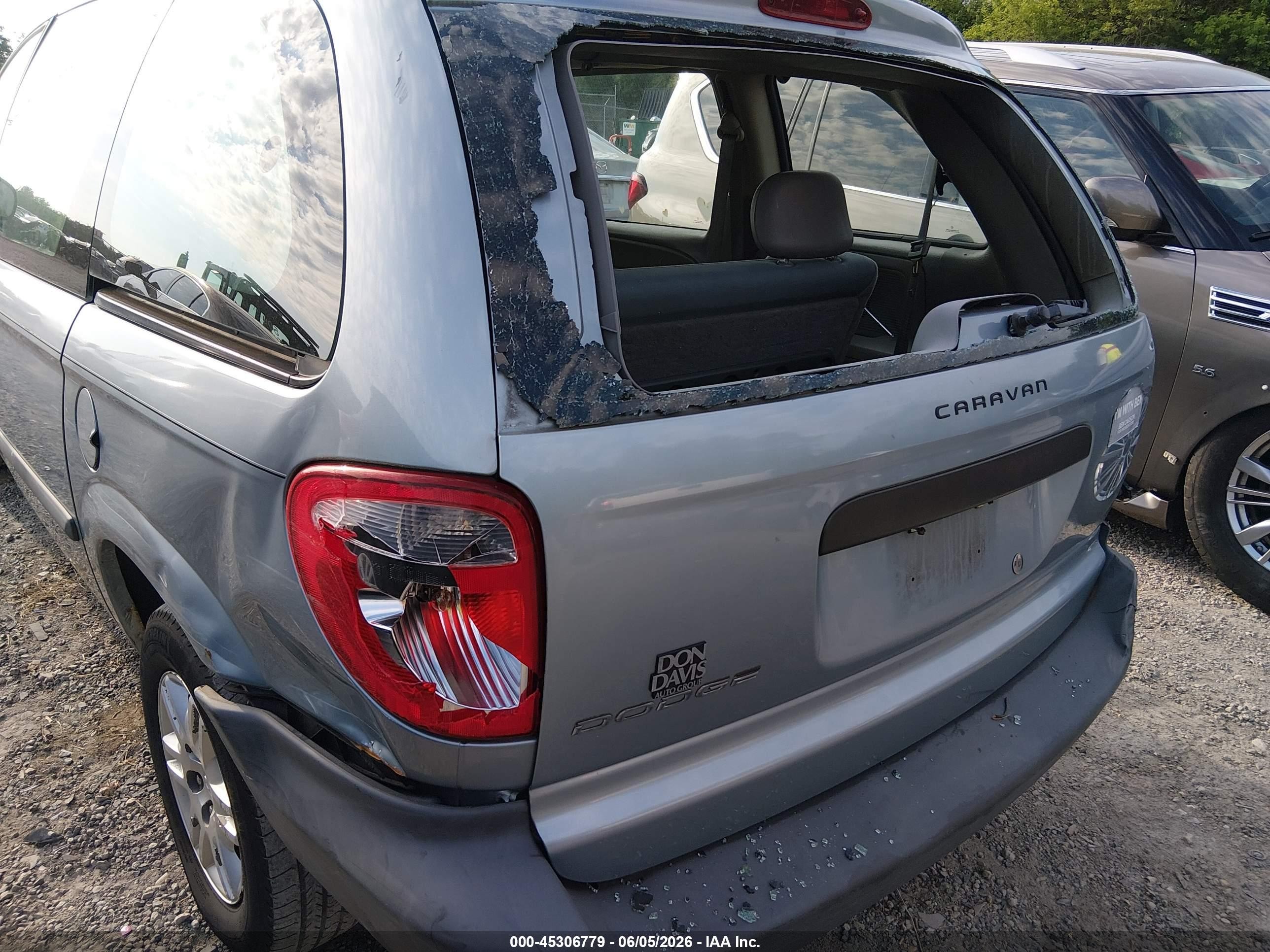 2006 Dodge Caravan Se Light Blue vin: 1D4GP25R46B626552