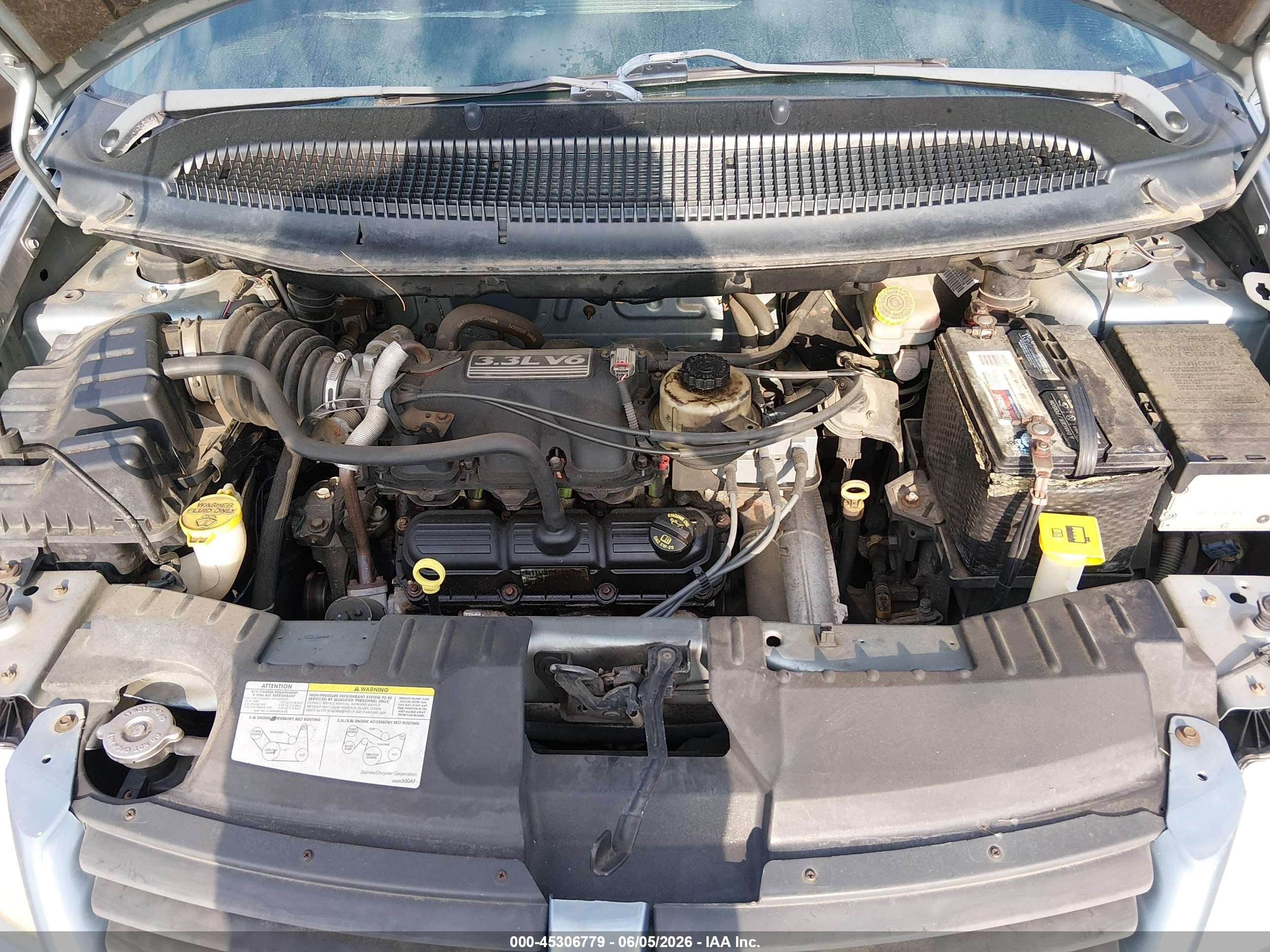 2006 Dodge Caravan Se Light Blue vin: 1D4GP25R46B626552