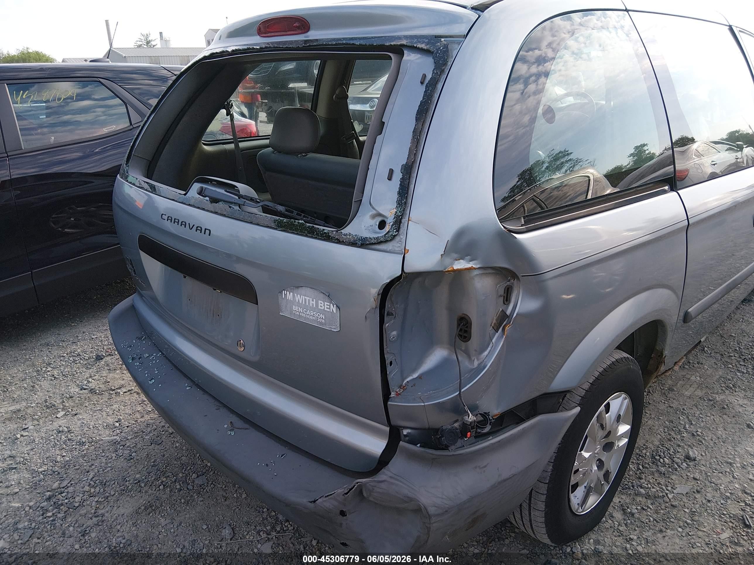 2006 Dodge Caravan Se Light Blue vin: 1D4GP25R46B626552