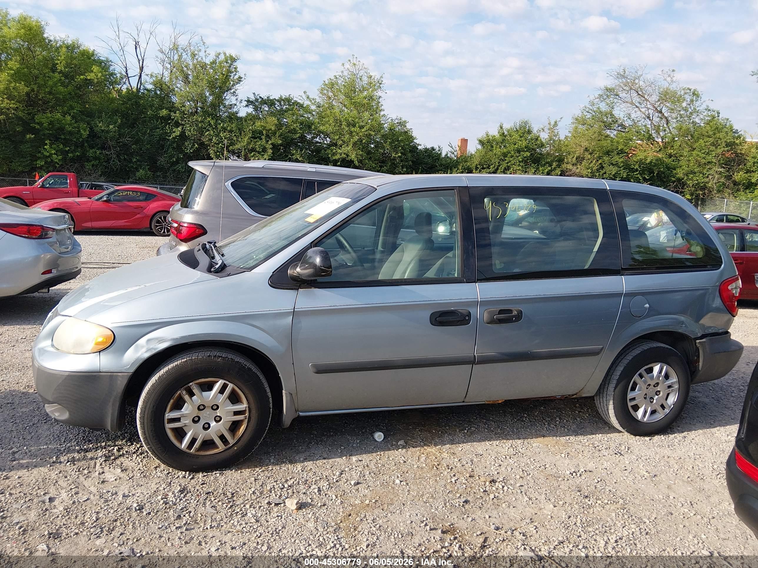2006 Dodge Caravan Se Light Blue vin: 1D4GP25R46B626552