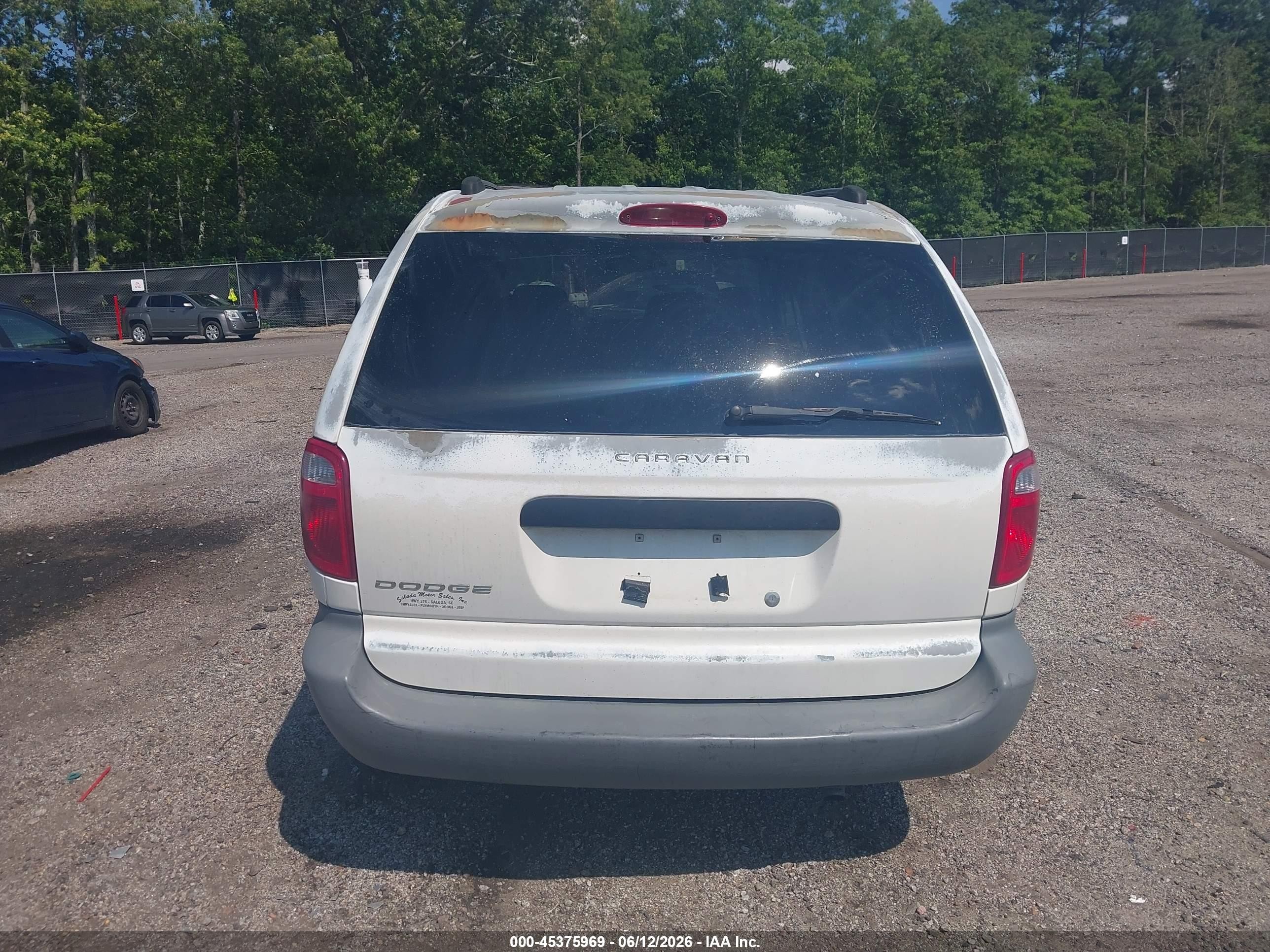 2005 Dodge Caravan Se White vin: 1D4GP25R75B179598