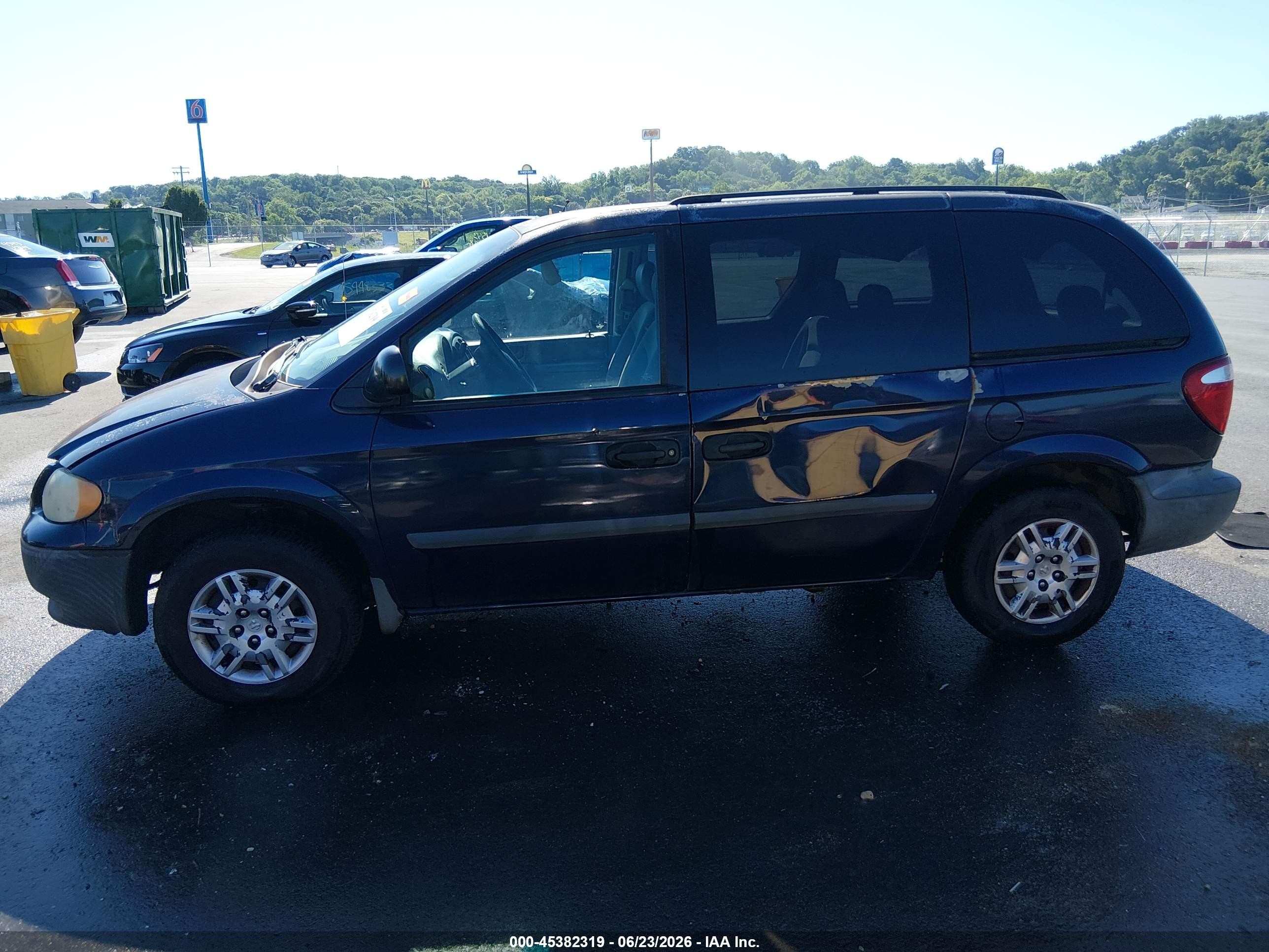 2006 Dodge Caravan Se Blue vin: 1D4GP25R96B620262