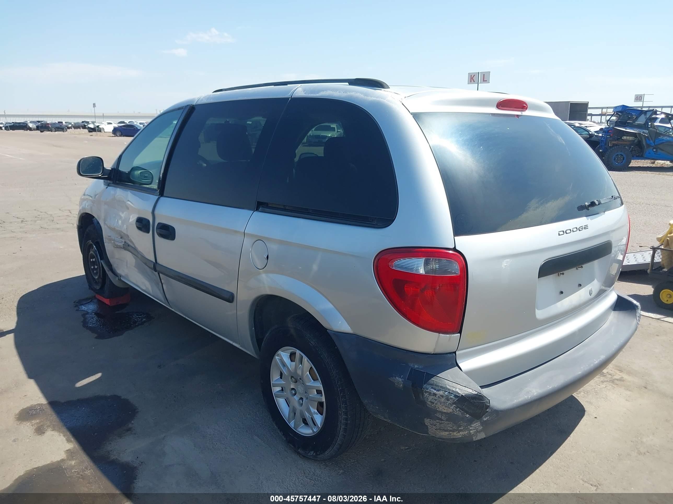 2006 Dodge Caravan Se Silver vin: 1D4GP25R96B741504