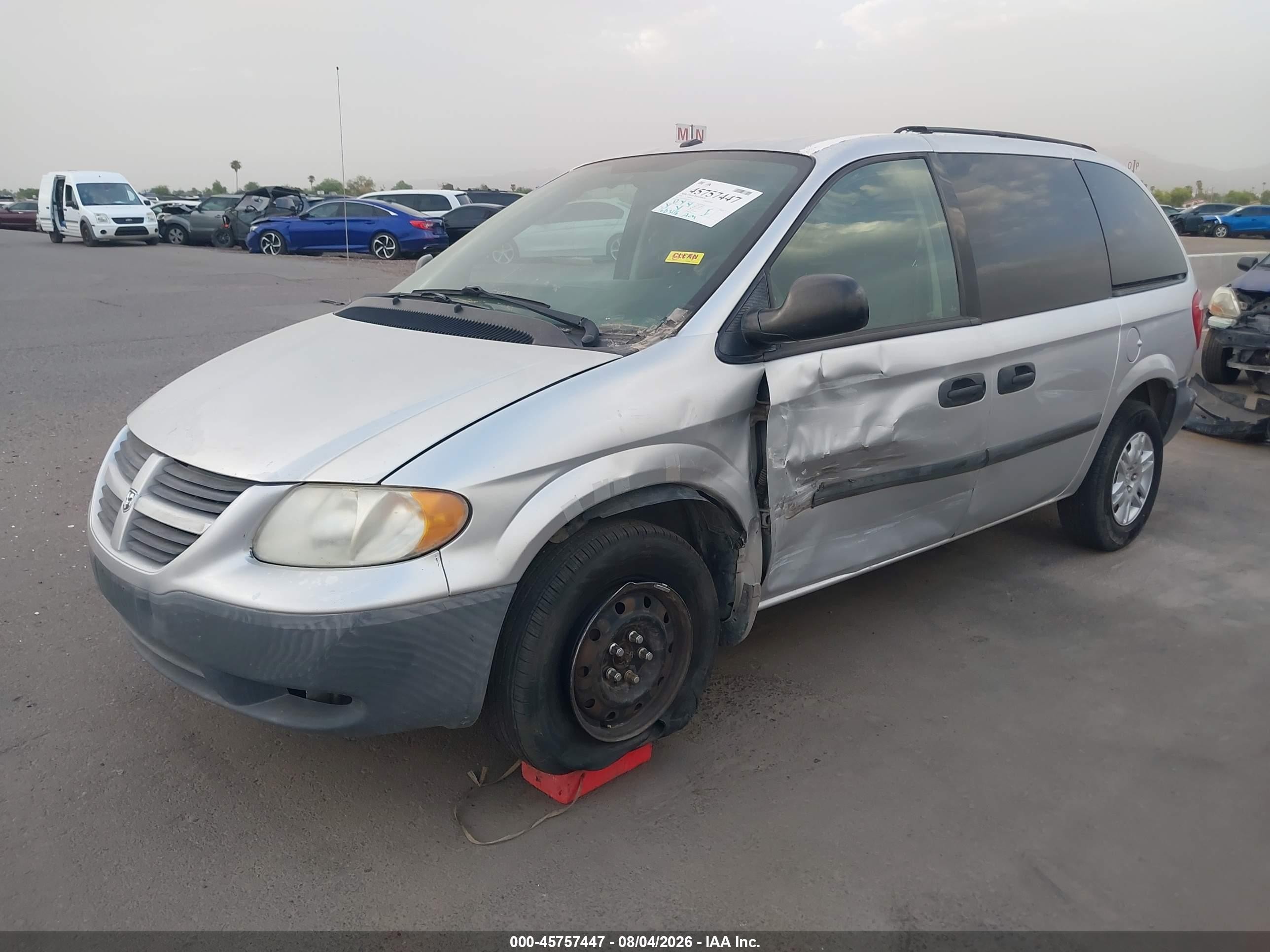 2006 Dodge Caravan Se Silver vin: 1D4GP25R96B741504