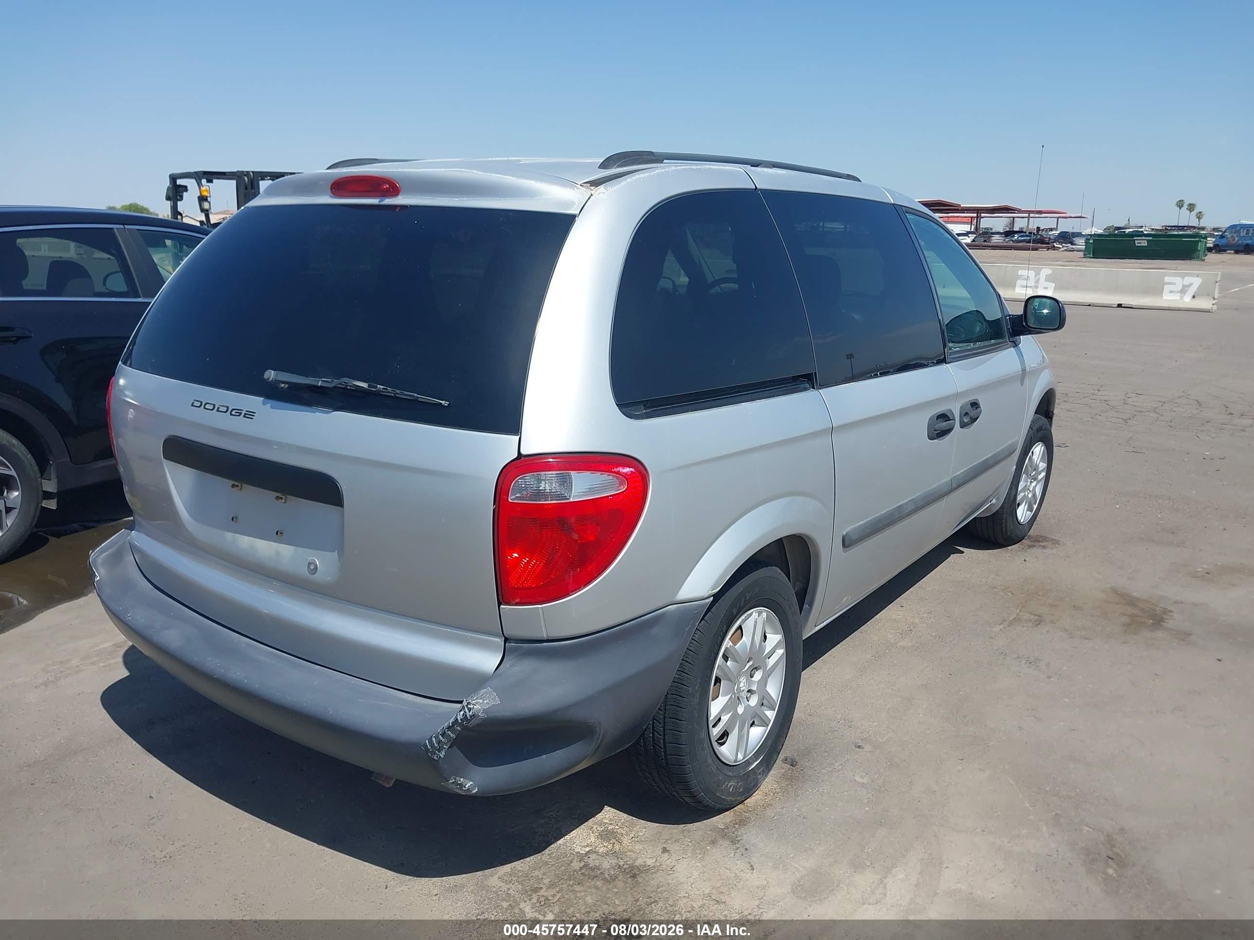 2006 Dodge Caravan Se Silver vin: 1D4GP25R96B741504