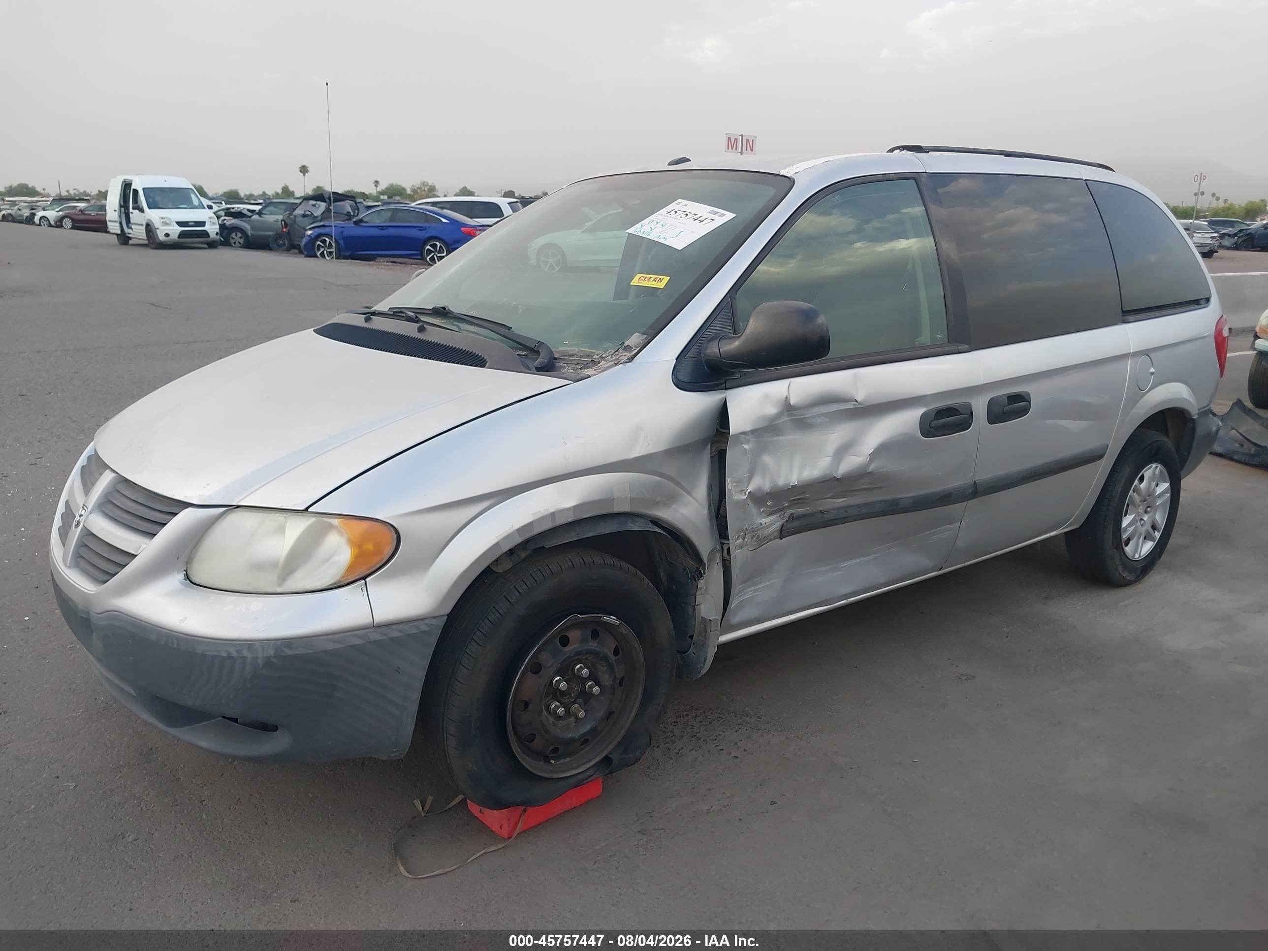 2006 Dodge Caravan Se Silver vin: 1D4GP25R96B741504