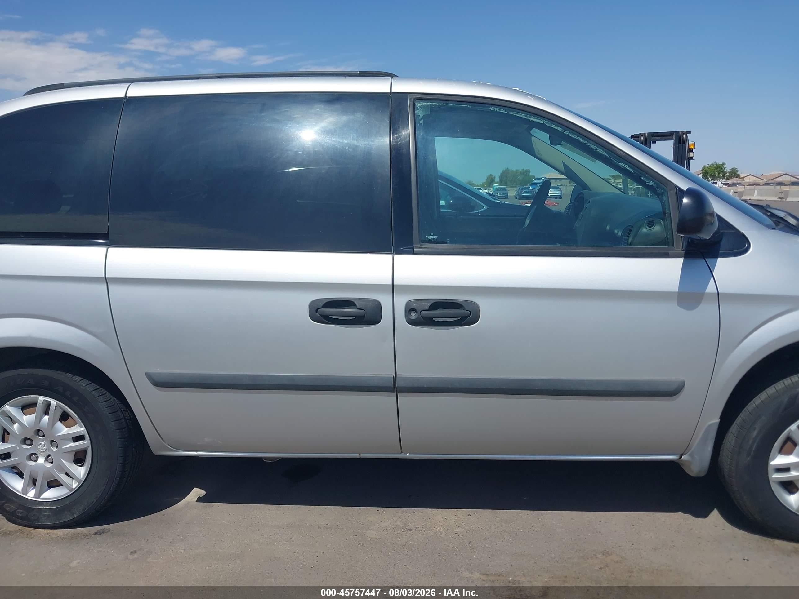 2006 Dodge Caravan Se Silver vin: 1D4GP25R96B741504