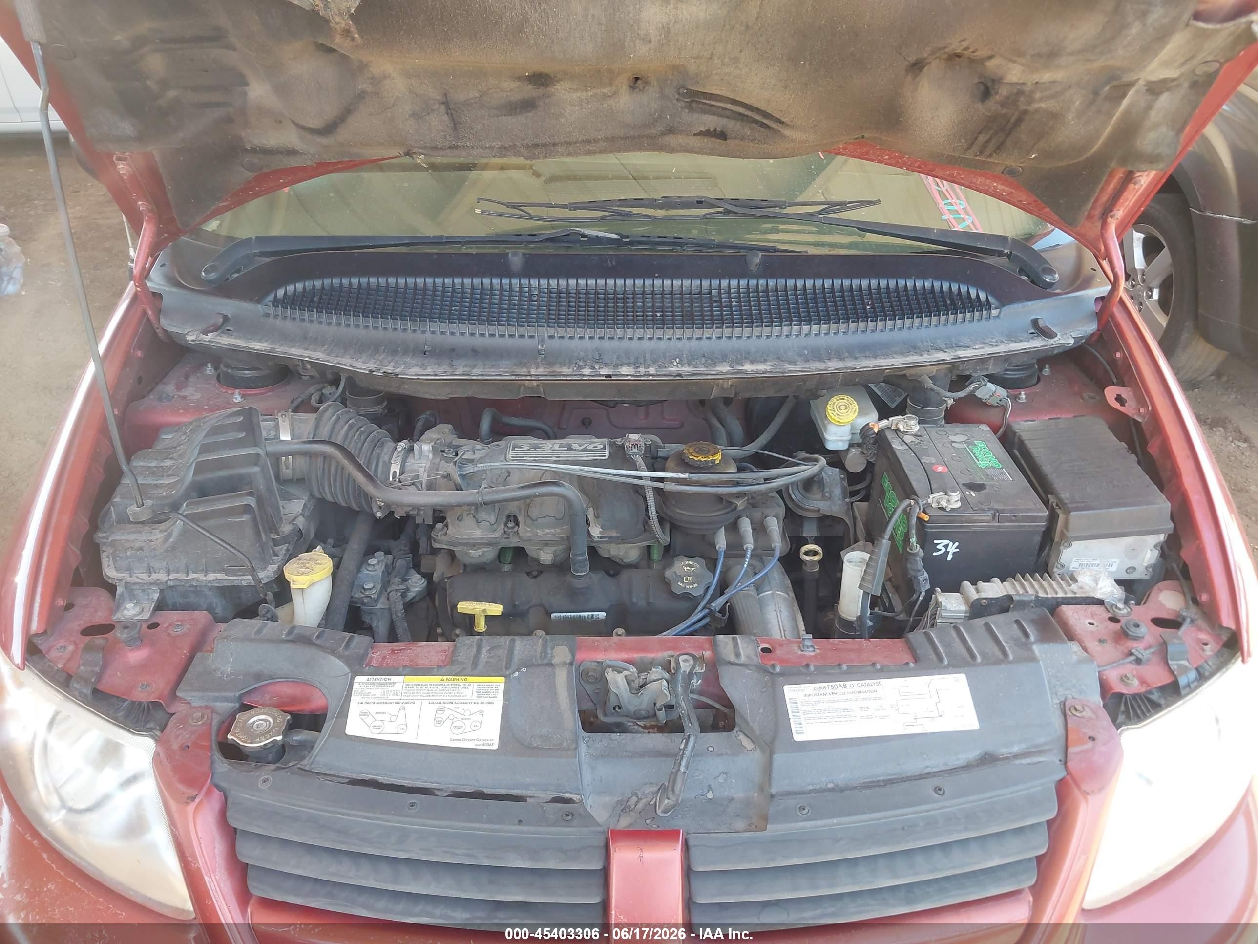 2003 Dodge Caravan Se Maroon vin: 1D4GP25RX3B299084