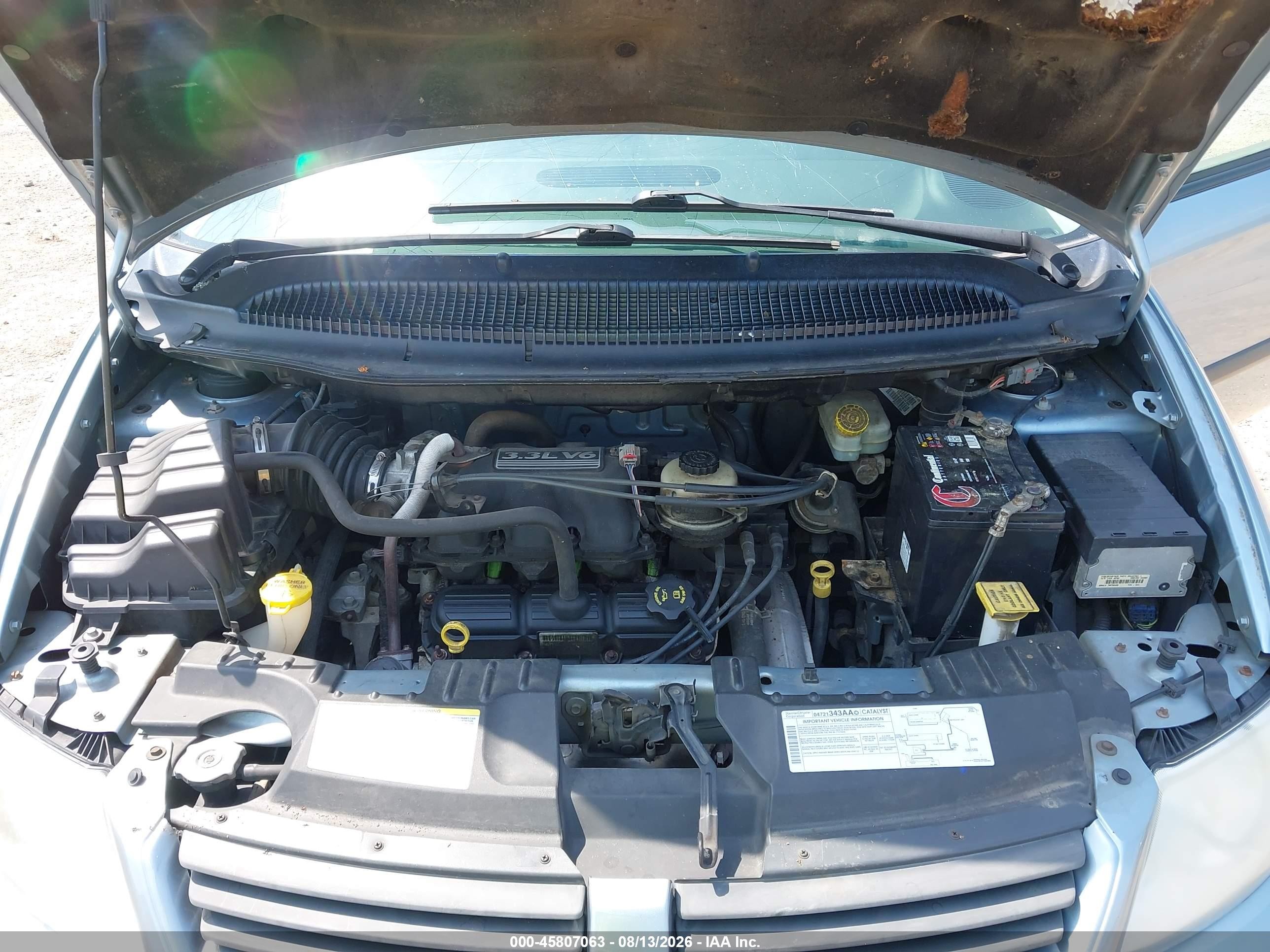 2005 Dodge Caravan Se Light Blue vin: 1D4GP25RX5B388429