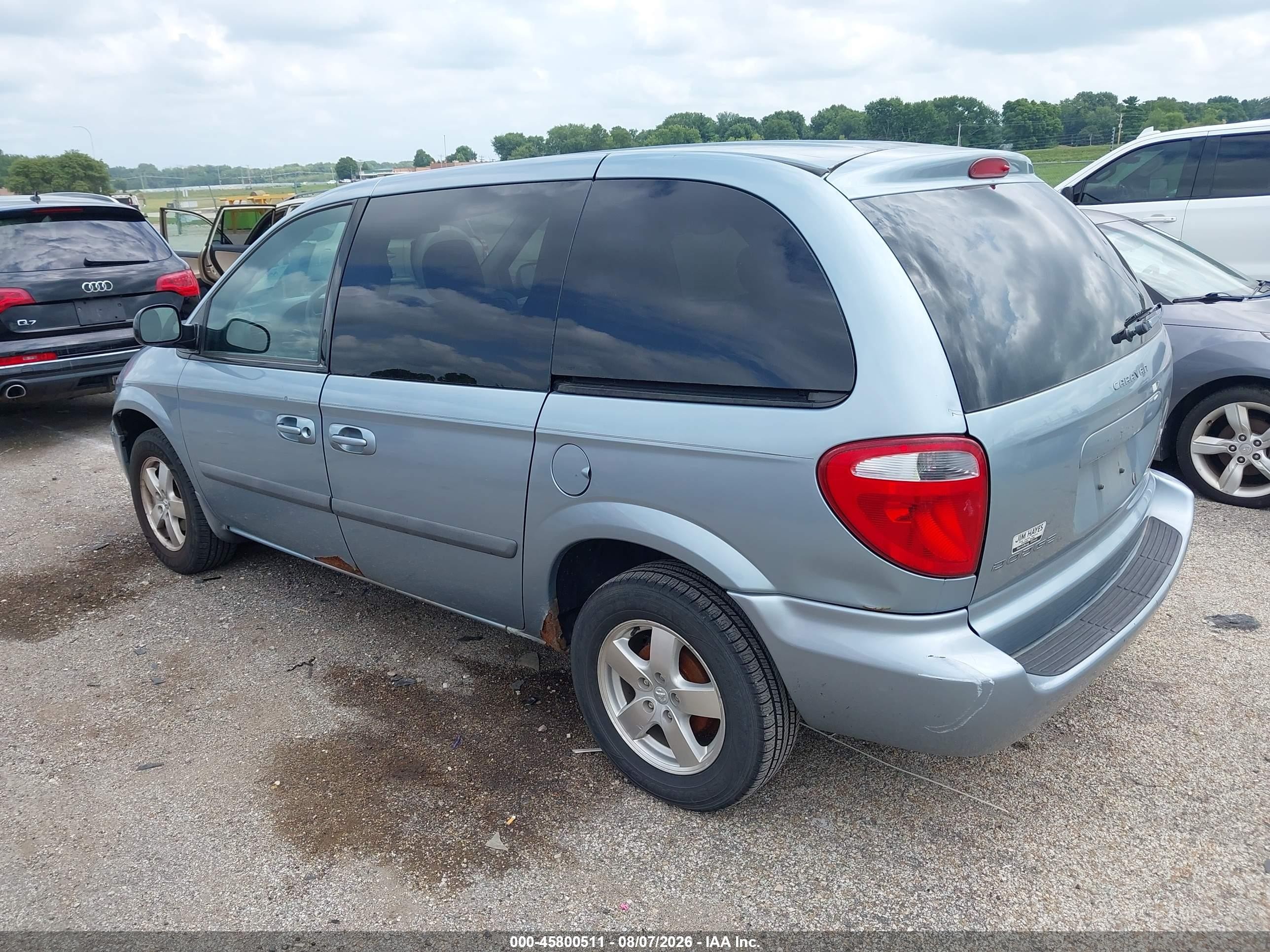 2006 Dodge Caravan Sxt Light Blue vin: 1D4GP45R16B759801