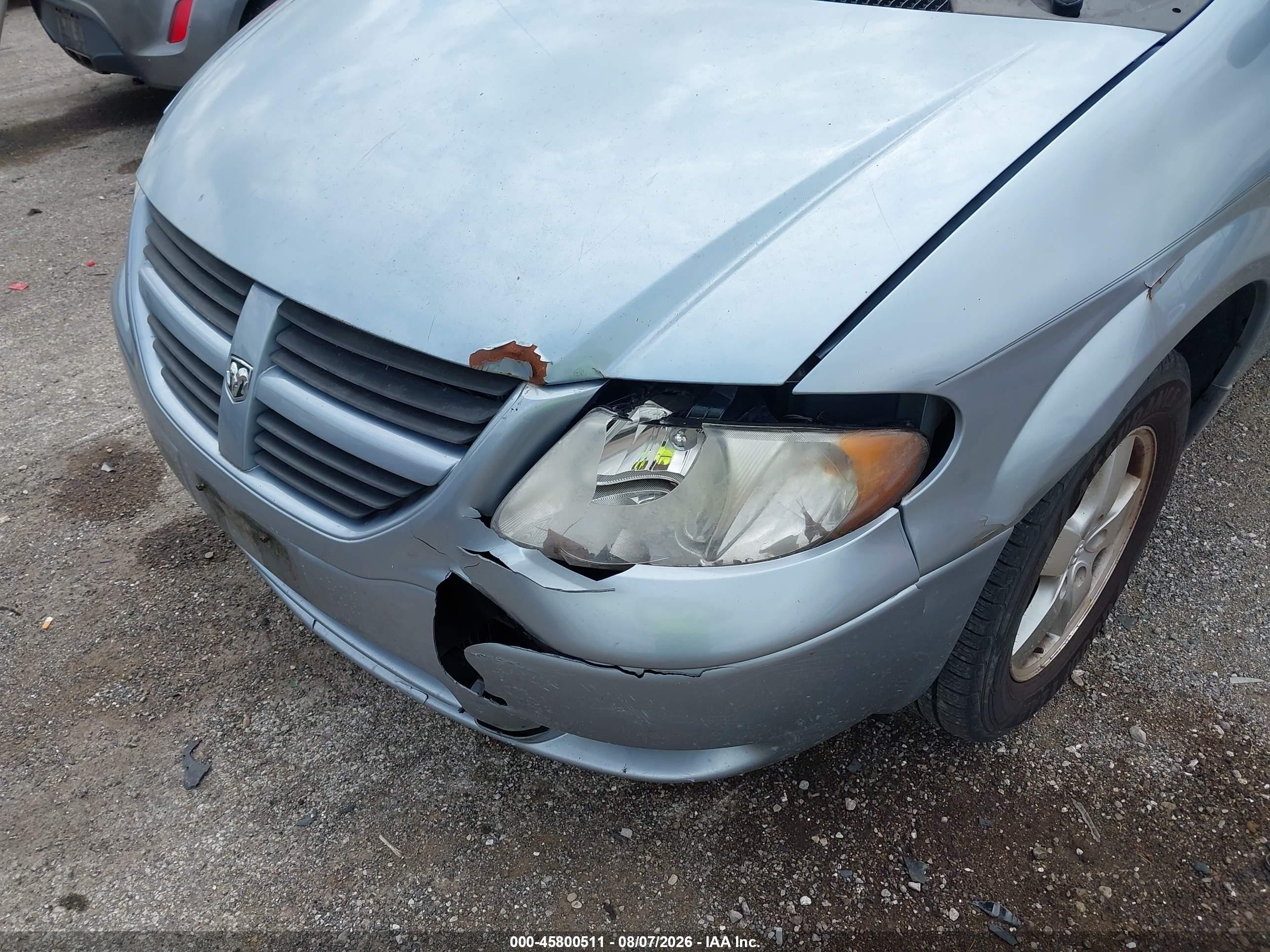 2006 Dodge Caravan Sxt Light Blue vin: 1D4GP45R16B759801