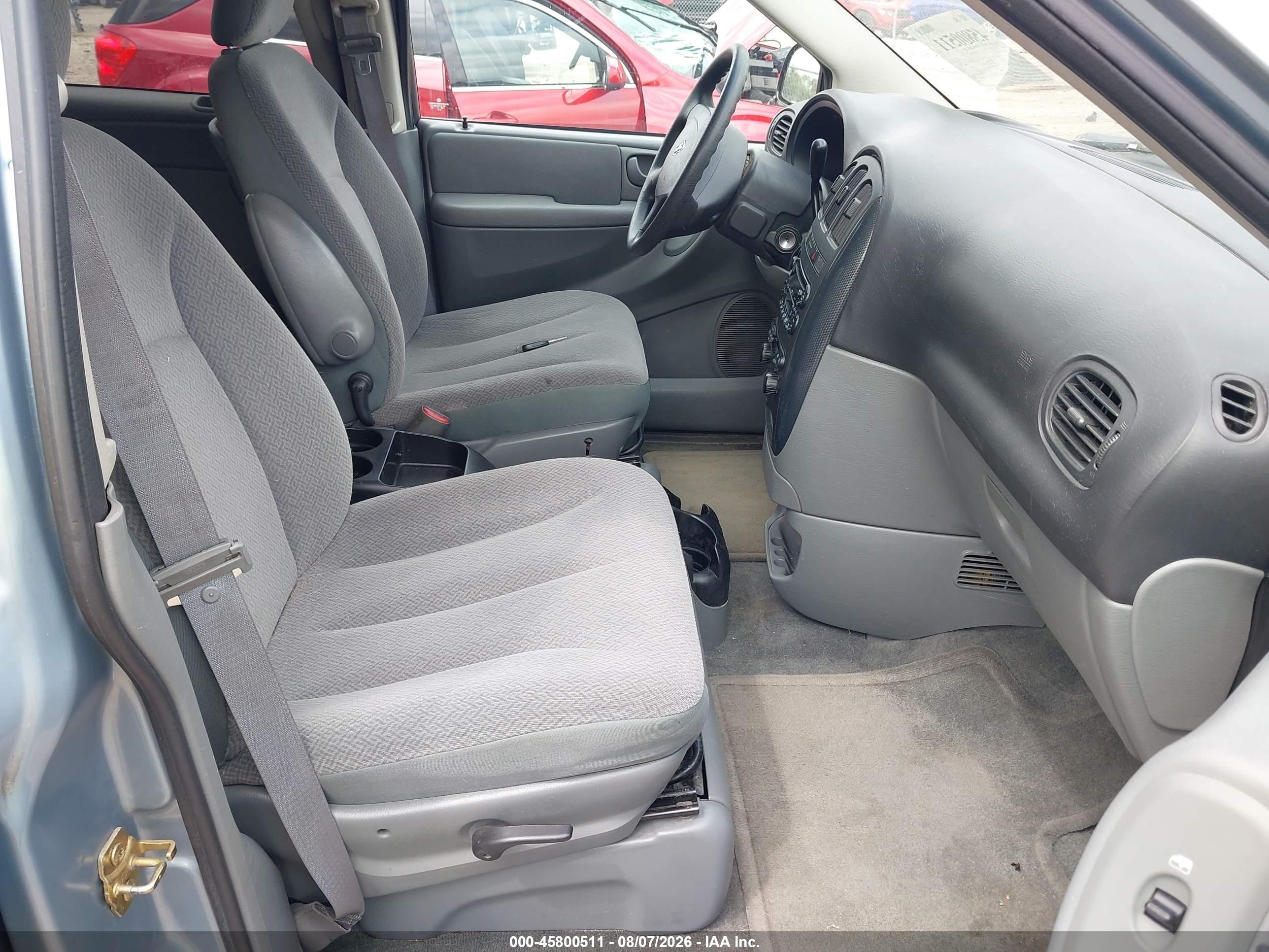 2006 Dodge Caravan Sxt Light Blue vin: 1D4GP45R16B759801