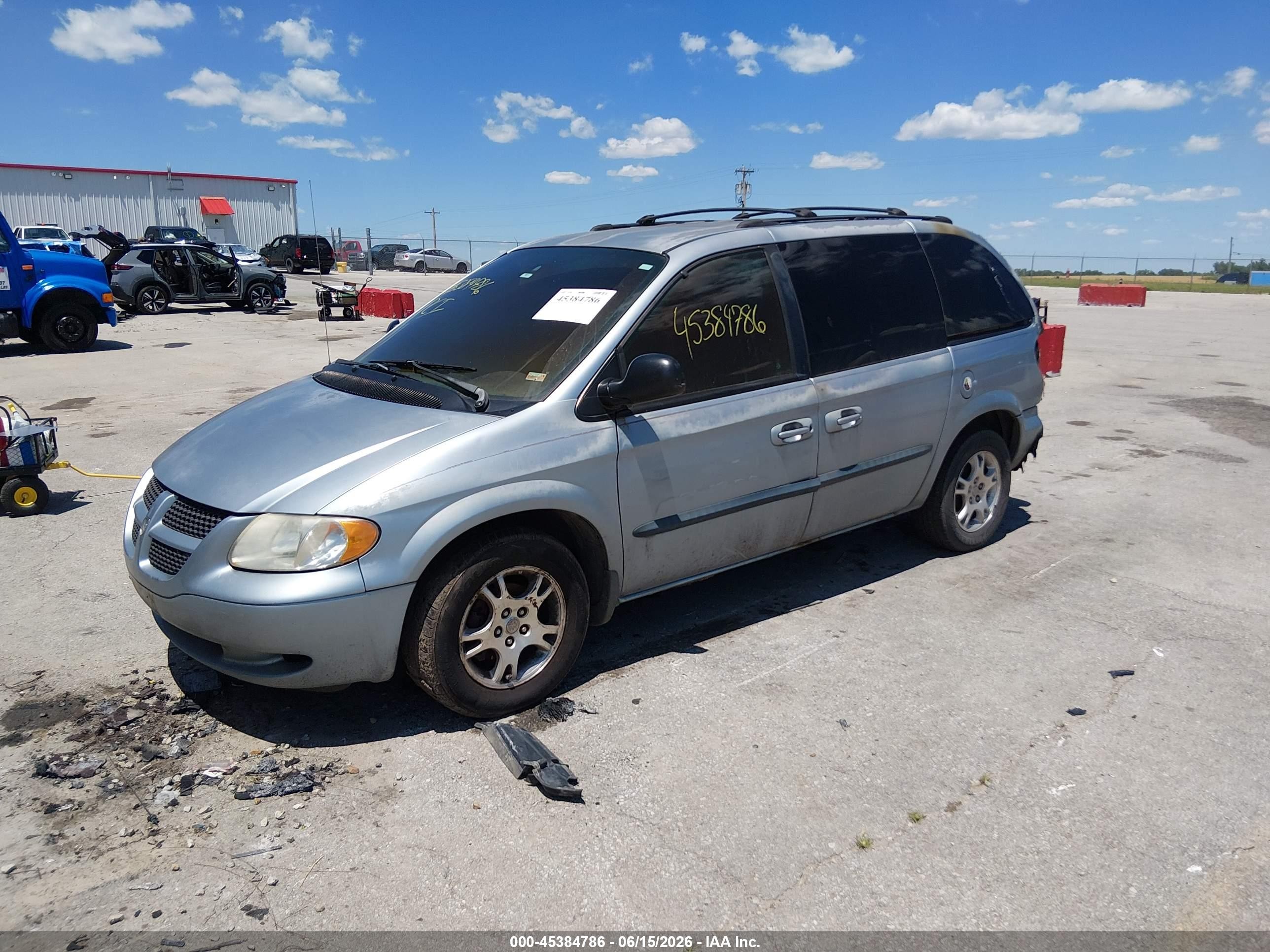 2004 Dodge Caravan Sxt Light Blue vin: 1D4GP45R24B525423