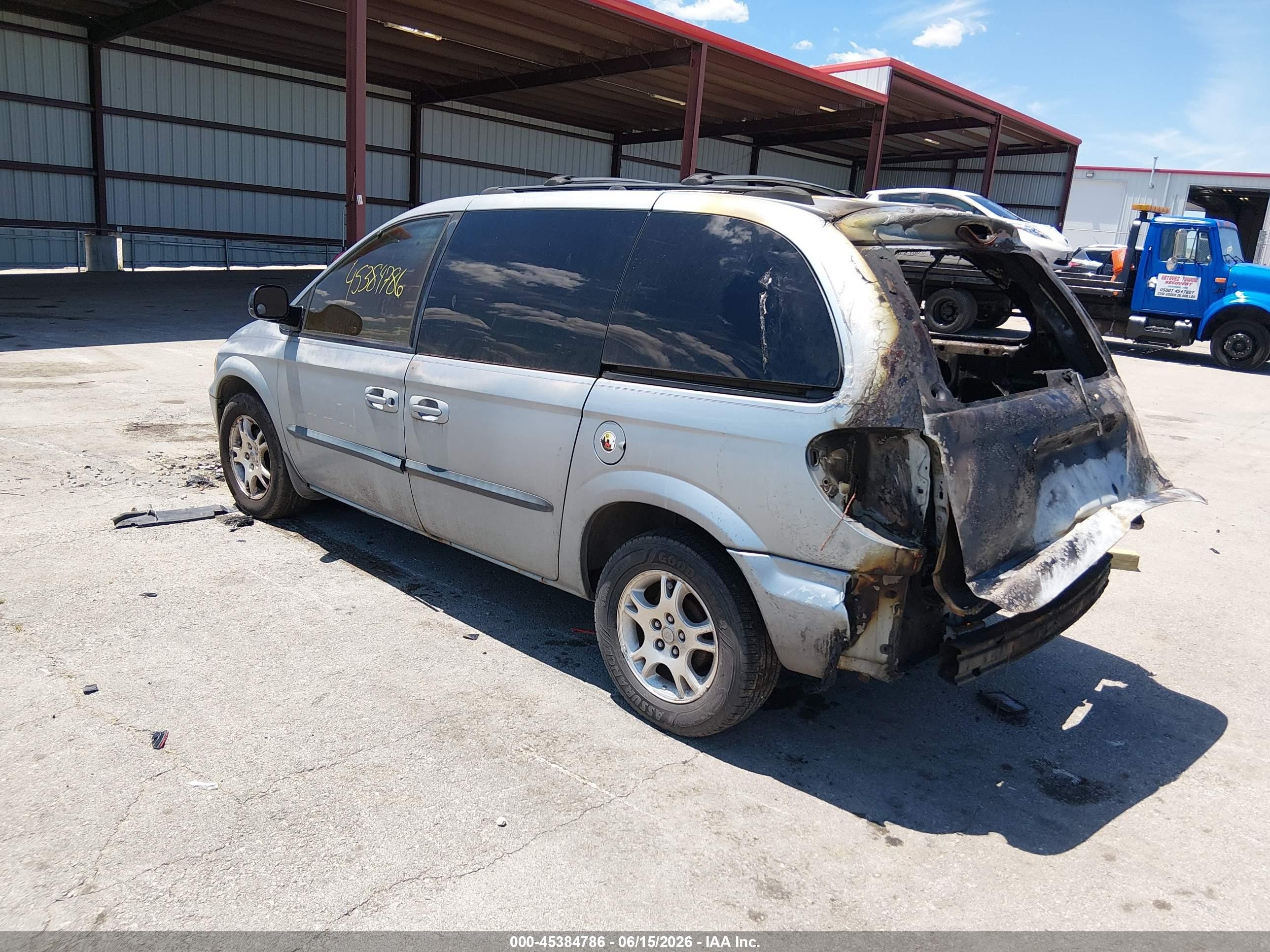 2004 Dodge Caravan Sxt Light Blue vin: 1D4GP45R24B525423