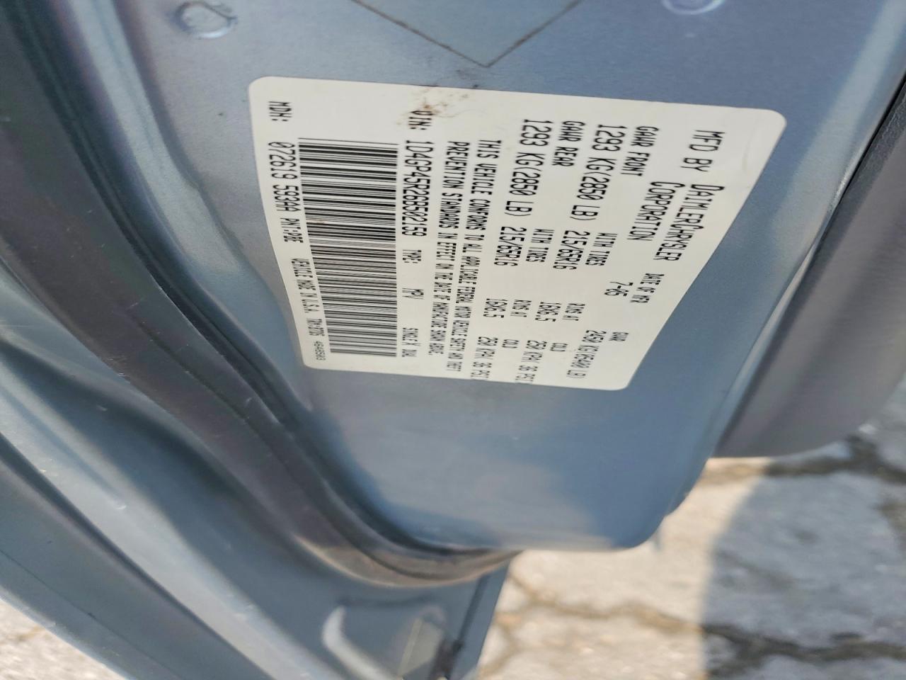 2006 Dodge Caravan Sxt Blue vin: 1D4GP45R26B502159