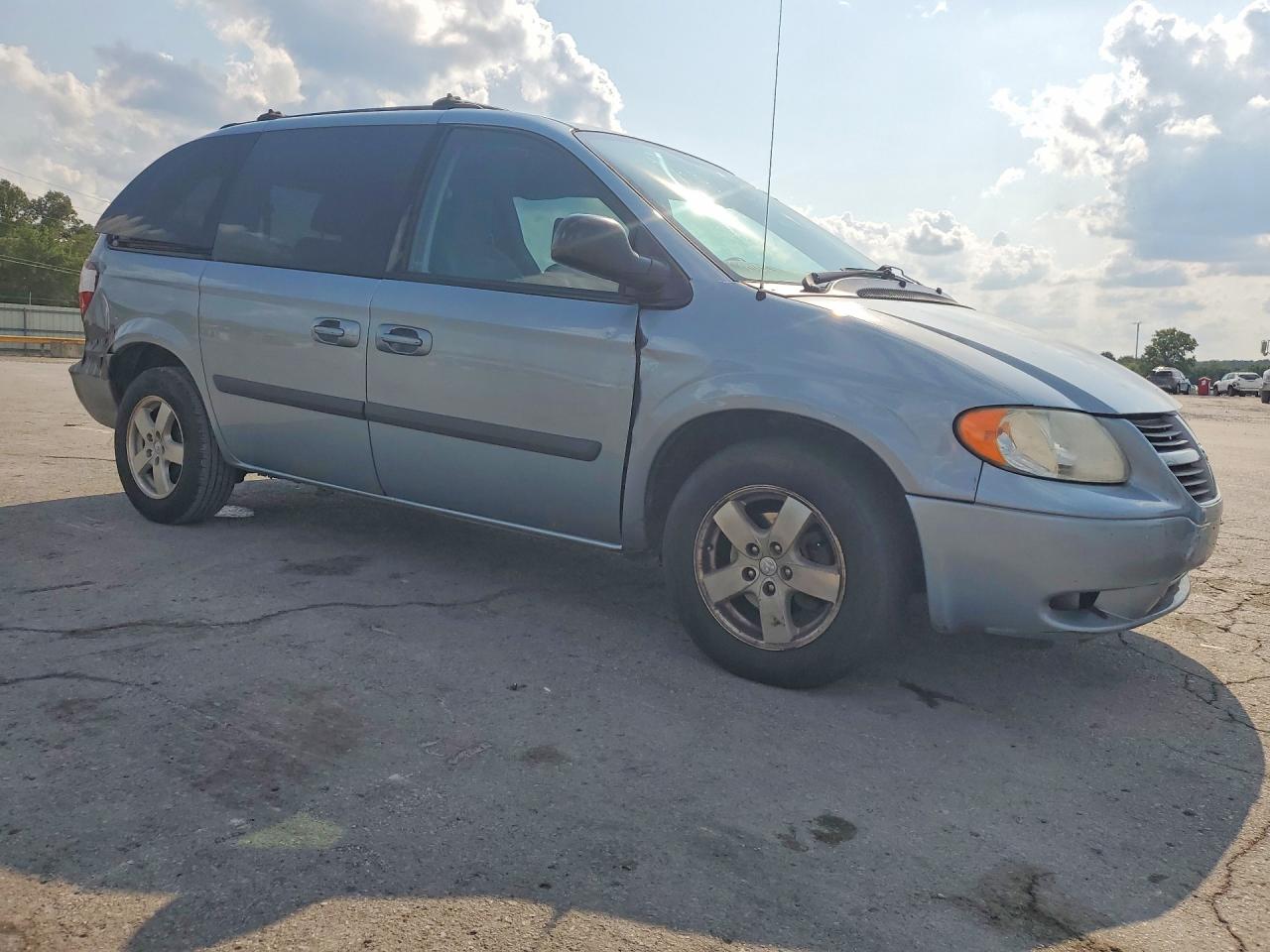 2006 Dodge Caravan Sxt Blue vin: 1D4GP45R26B502159
