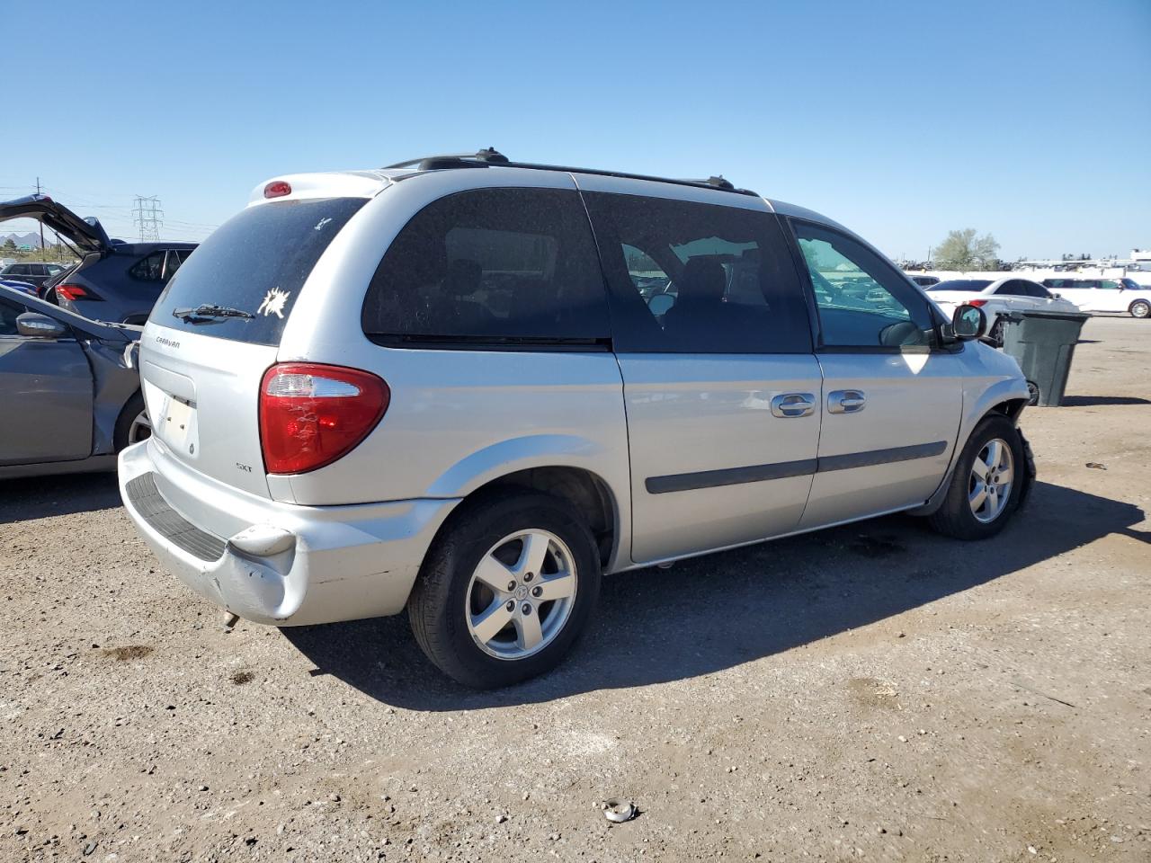 2006 Dodge Caravan Sxt Серебряный vin: 1D4GP45R26B509662