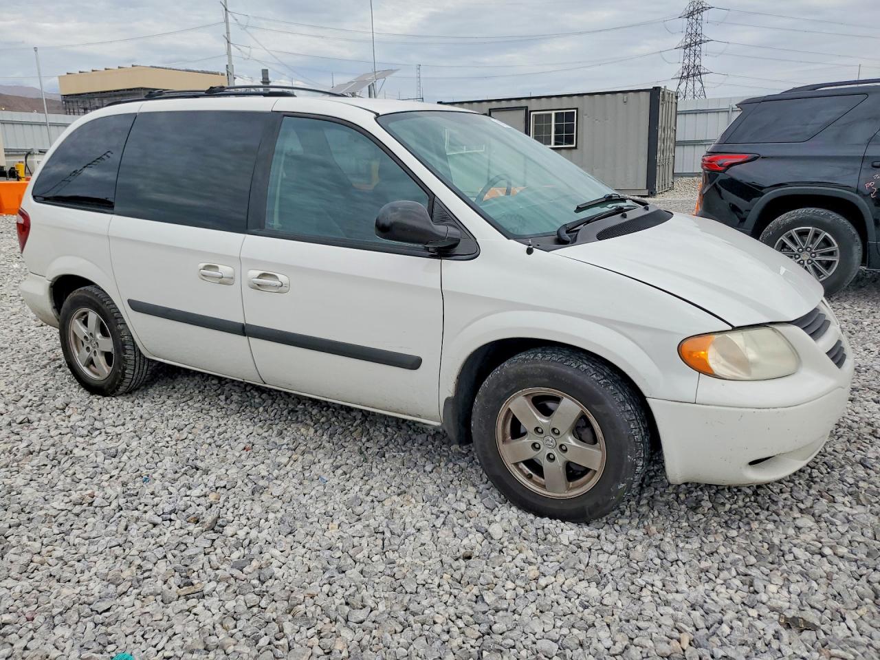 2006 Dodge Caravan Sxt White vin: 1D4GP45R26B609115