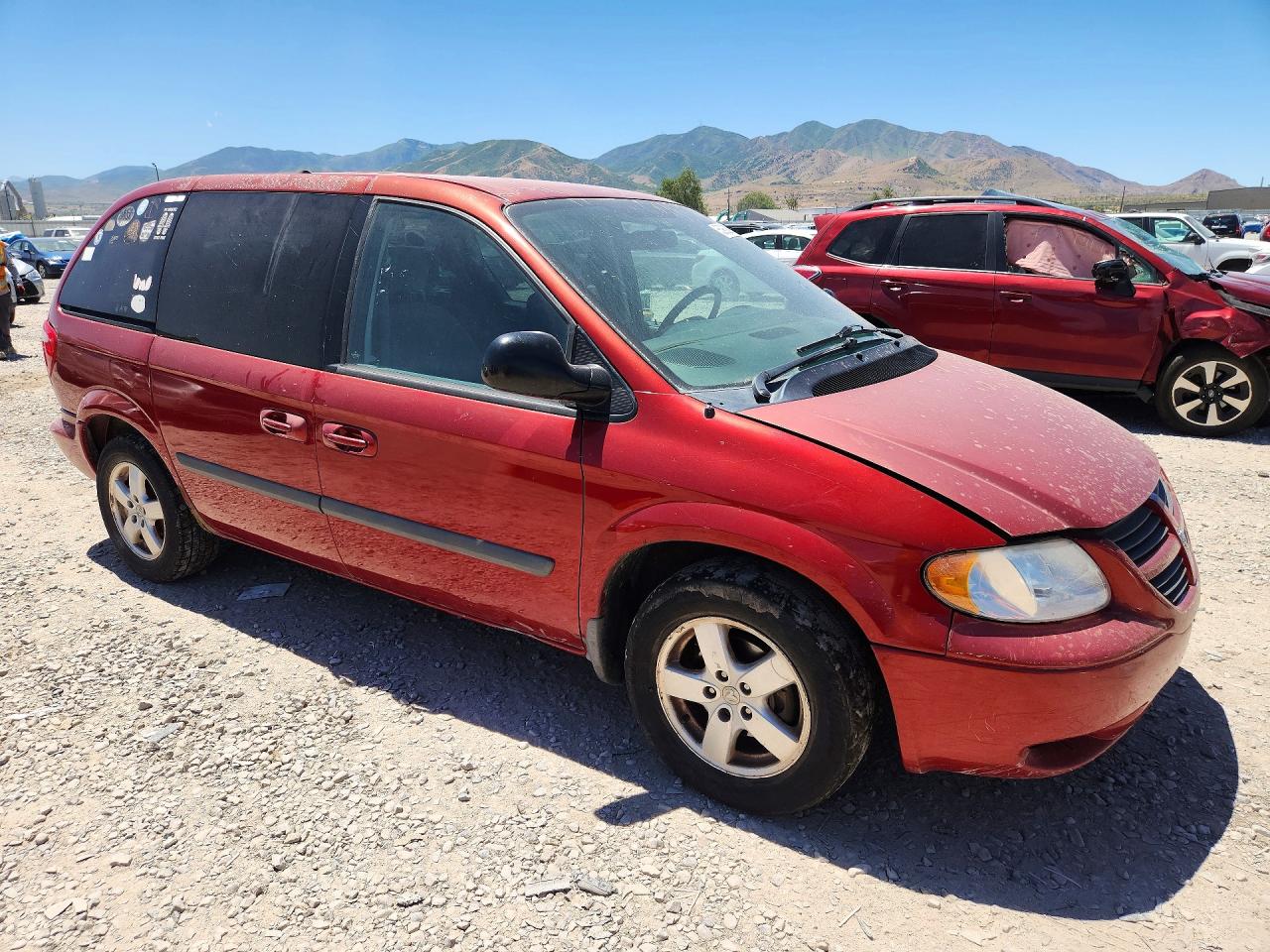 2006 Dodge Caravan Sxt Red vin: 1D4GP45R26B742425