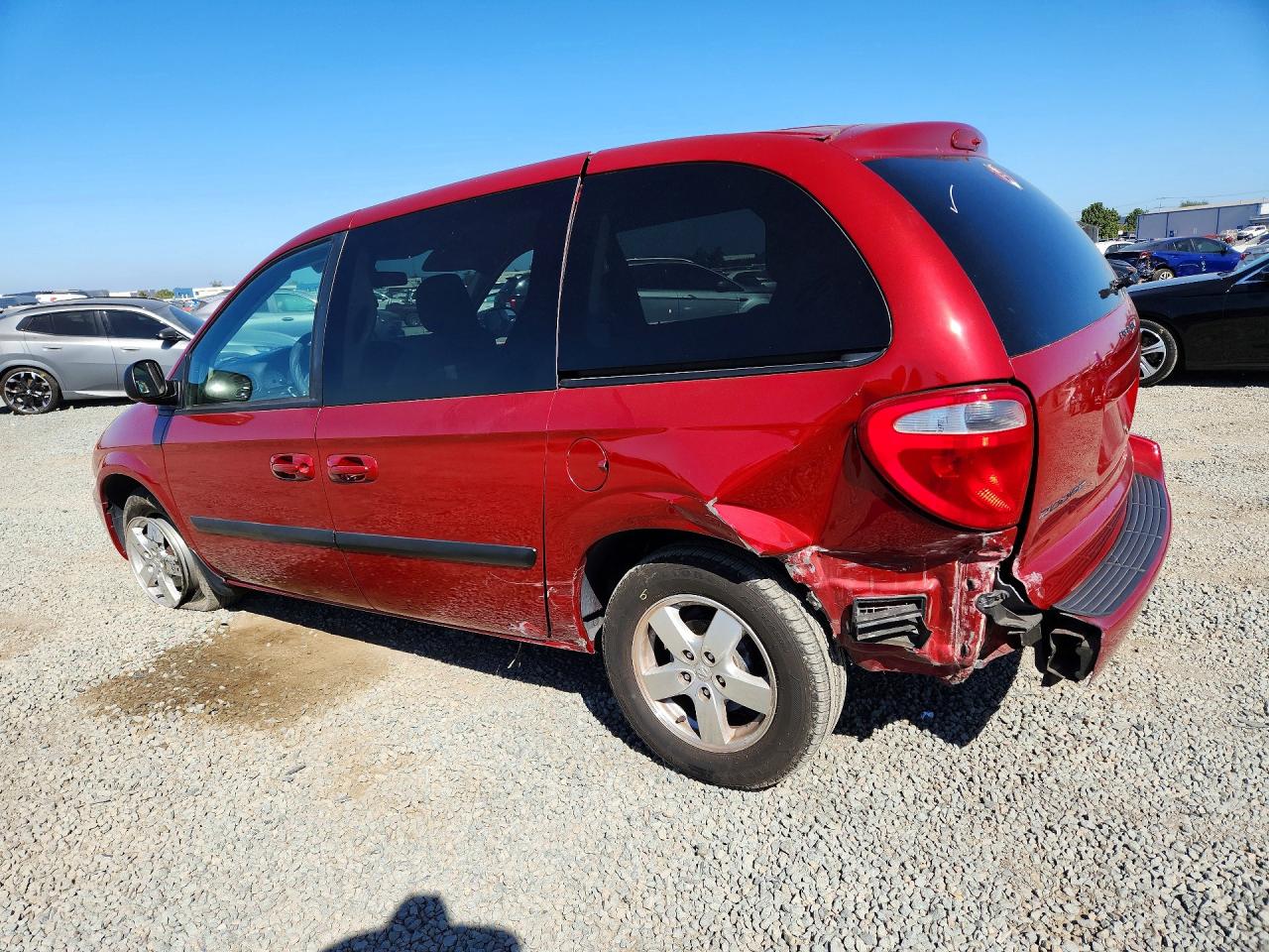 2007 Dodge Caravan Sxt Red vin: 1D4GP45R27B183282