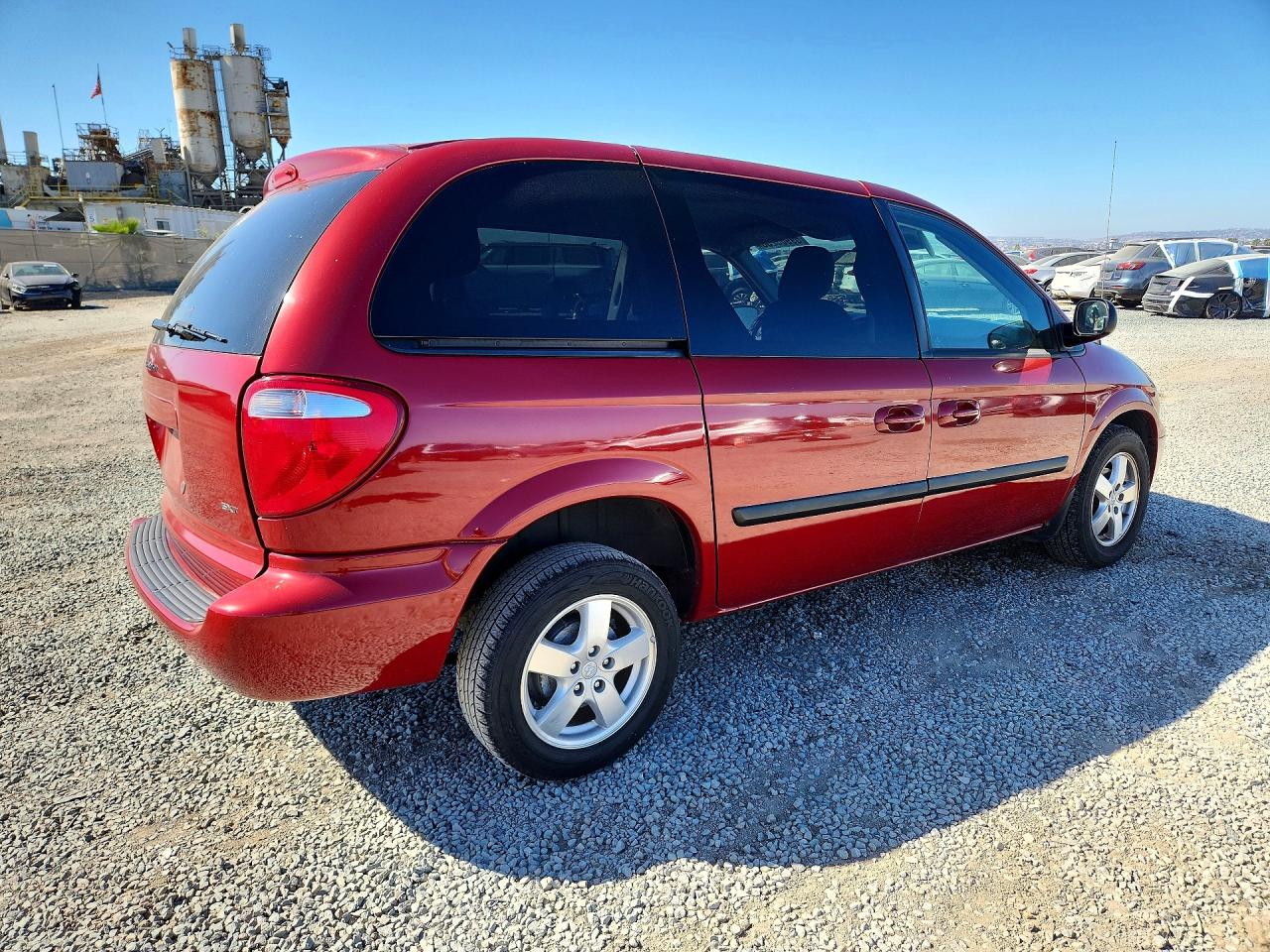 2007 Dodge Caravan Sxt Red vin: 1D4GP45R27B183282