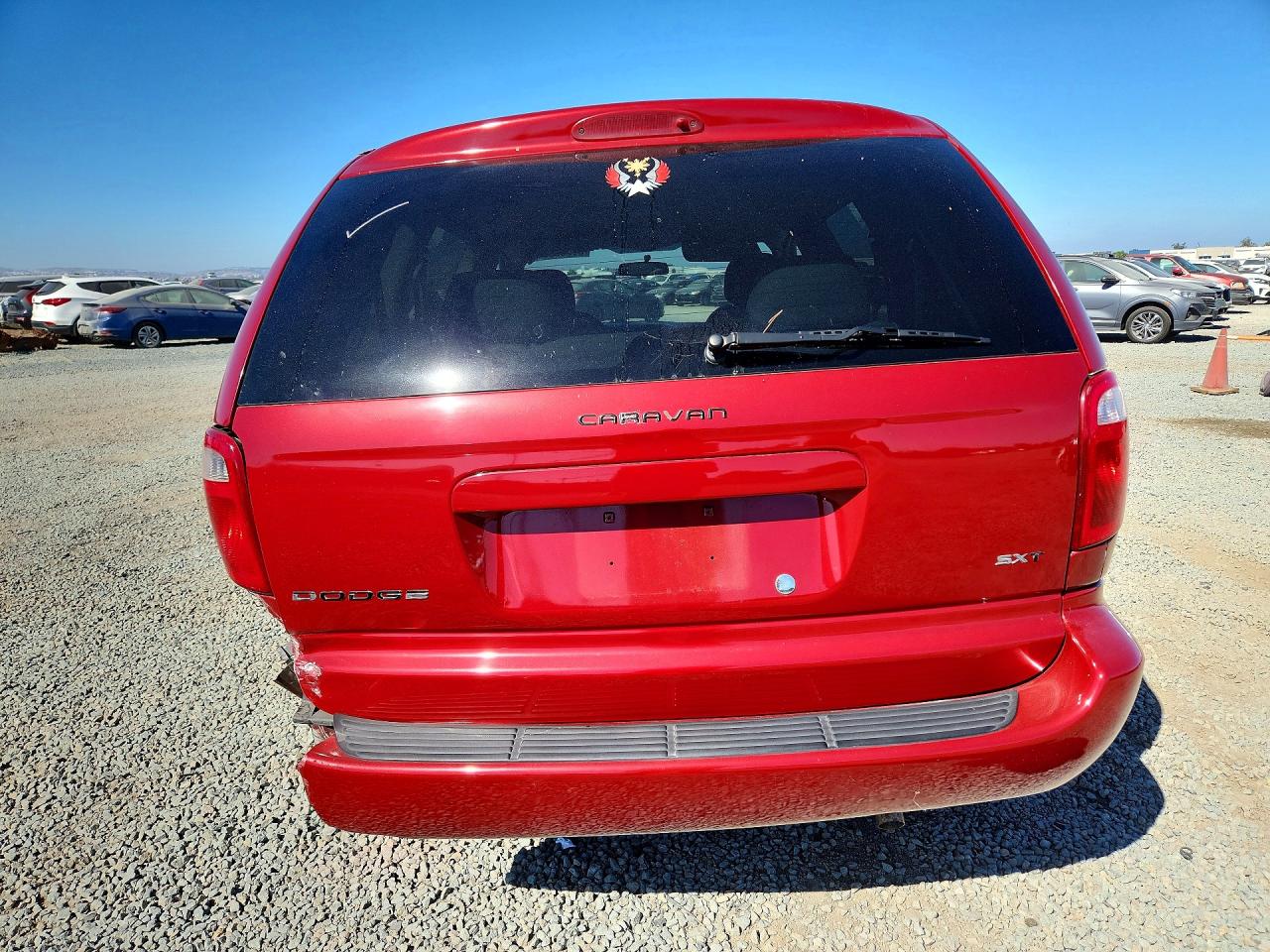 2007 Dodge Caravan Sxt Red vin: 1D4GP45R27B183282