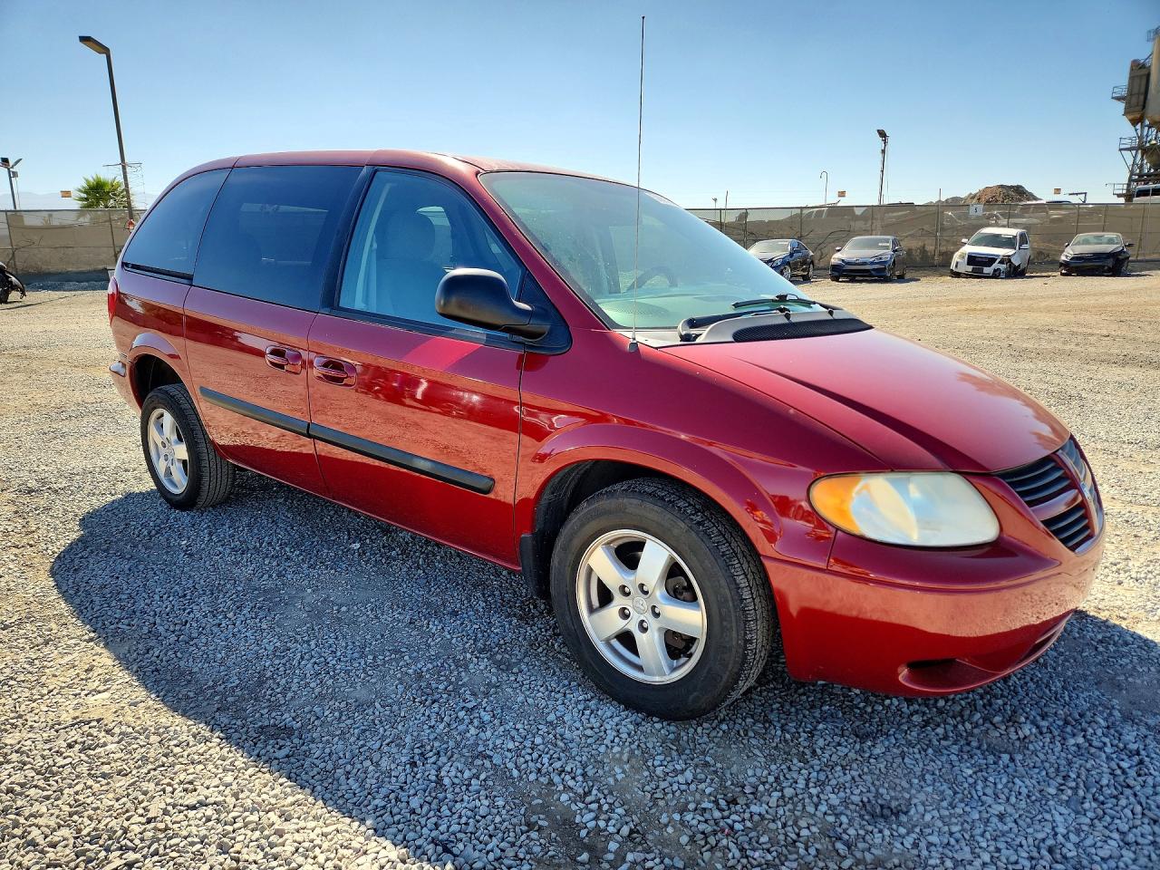 2007 Dodge Caravan Sxt Red vin: 1D4GP45R27B183282